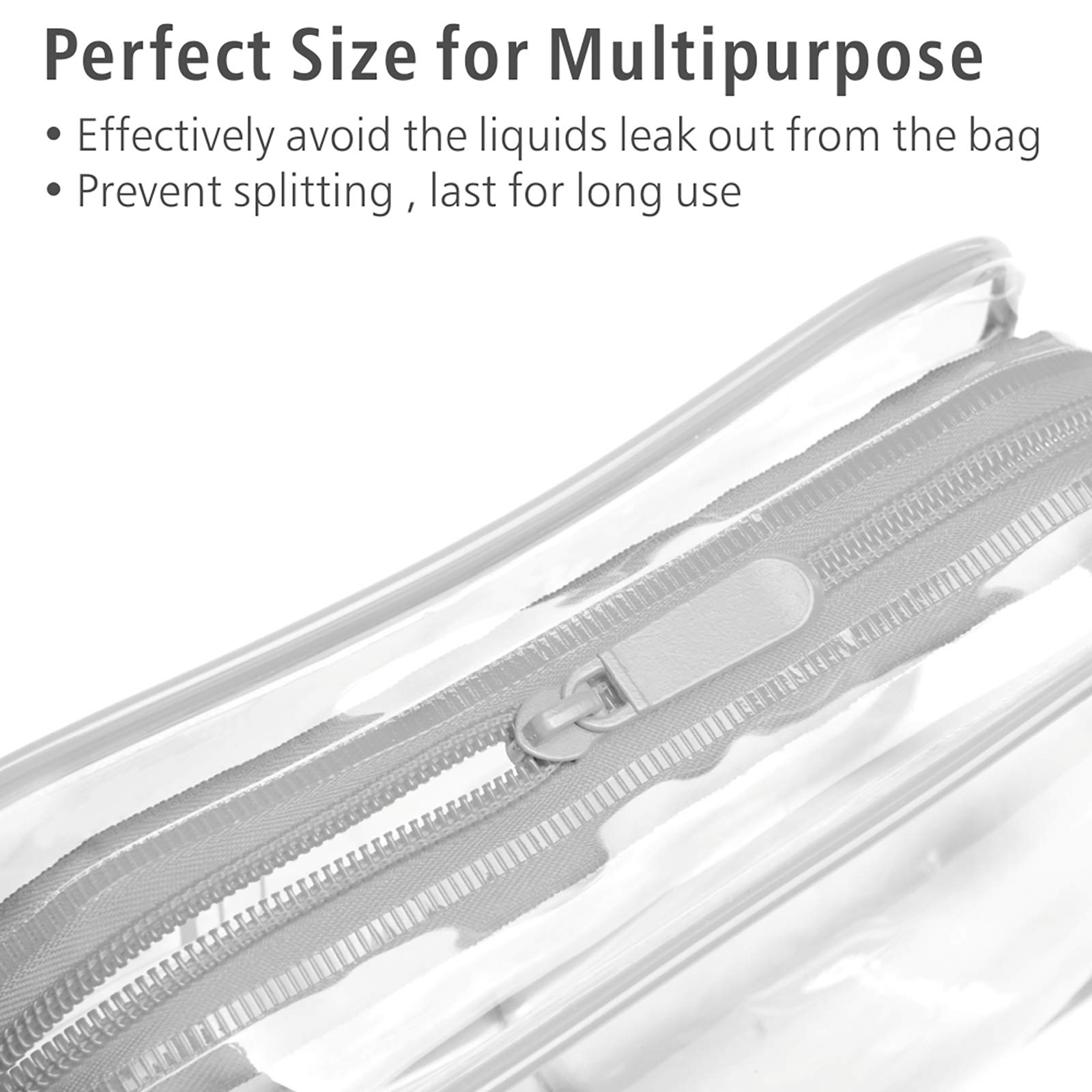 Foto 6 pulgar | Bolsa De Maquillaje Transparente Packism Impermeable Aprobada Por La Tsa, Paquete De 3 - Venta Internacional.
