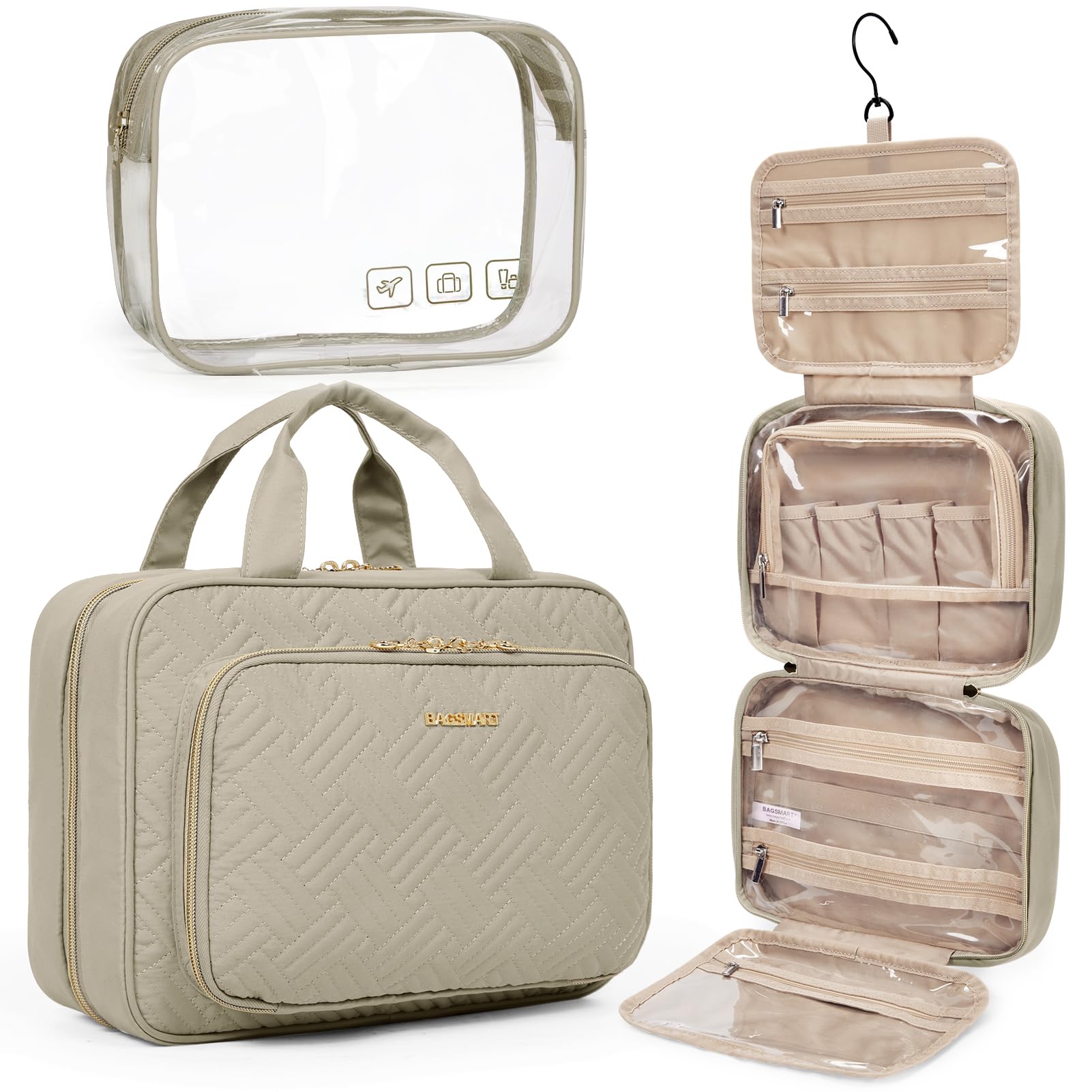 Foto 2 pulgar | Neceser Bagsmart Organizador De Maquillaje Colgante Para Viajes, Tamaño Grande - Venta Internacional.