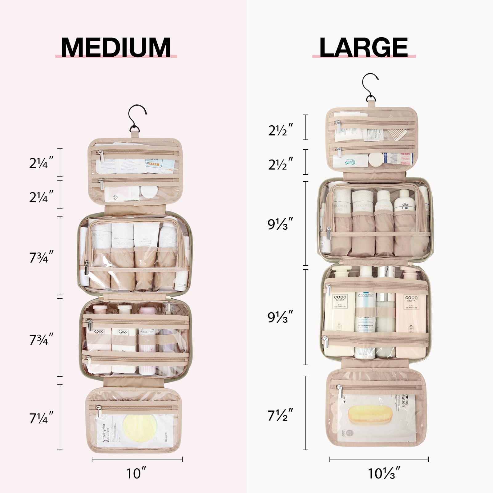 Foto 4 pulgar | Neceser Bagsmart Organizador De Maquillaje Colgante Para Viajes, Tamaño Grande - Venta Internacional.