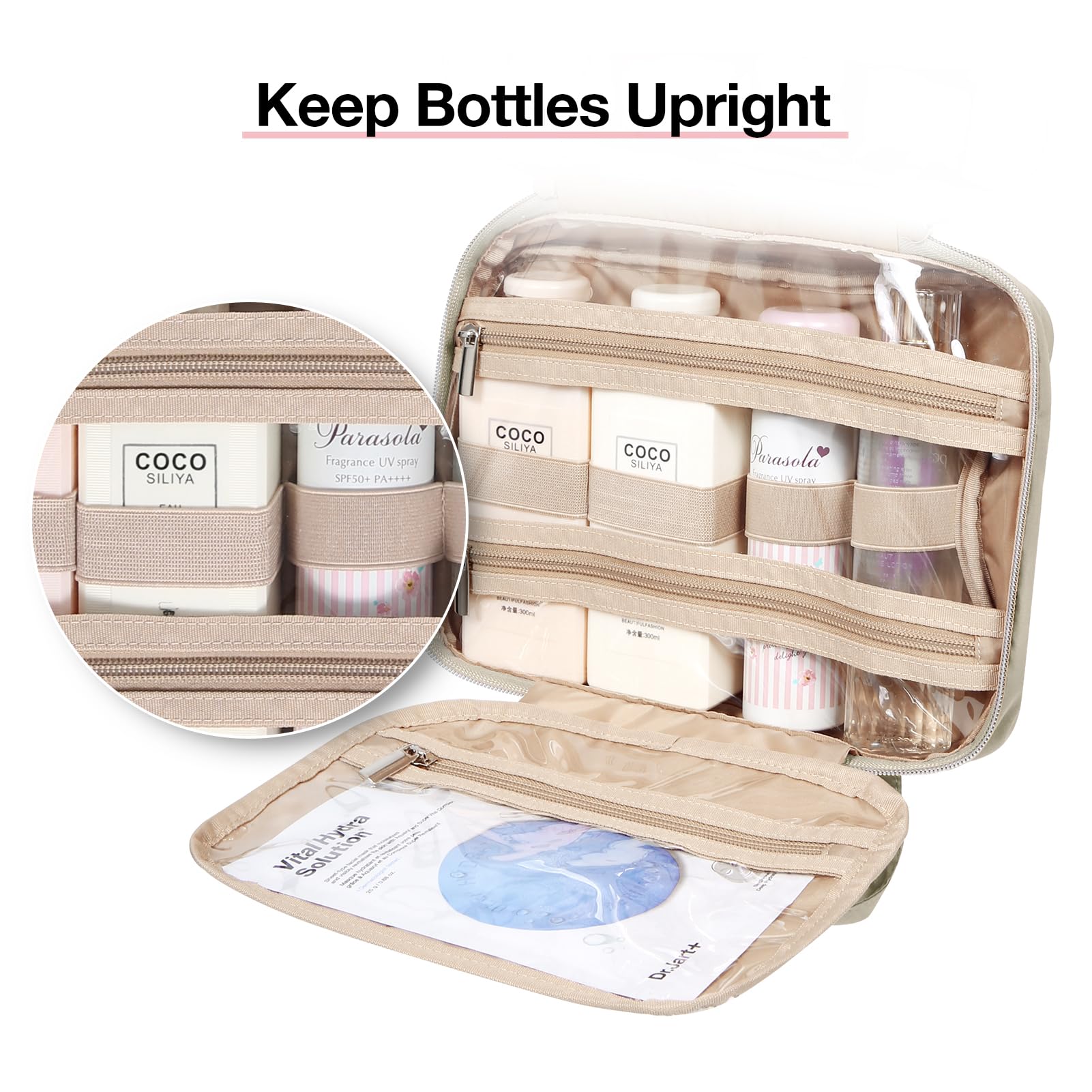 Foto 5 pulgar | Neceser Bagsmart Organizador De Maquillaje Colgante Para Viajes, Tamaño Grande - Venta Internacional.