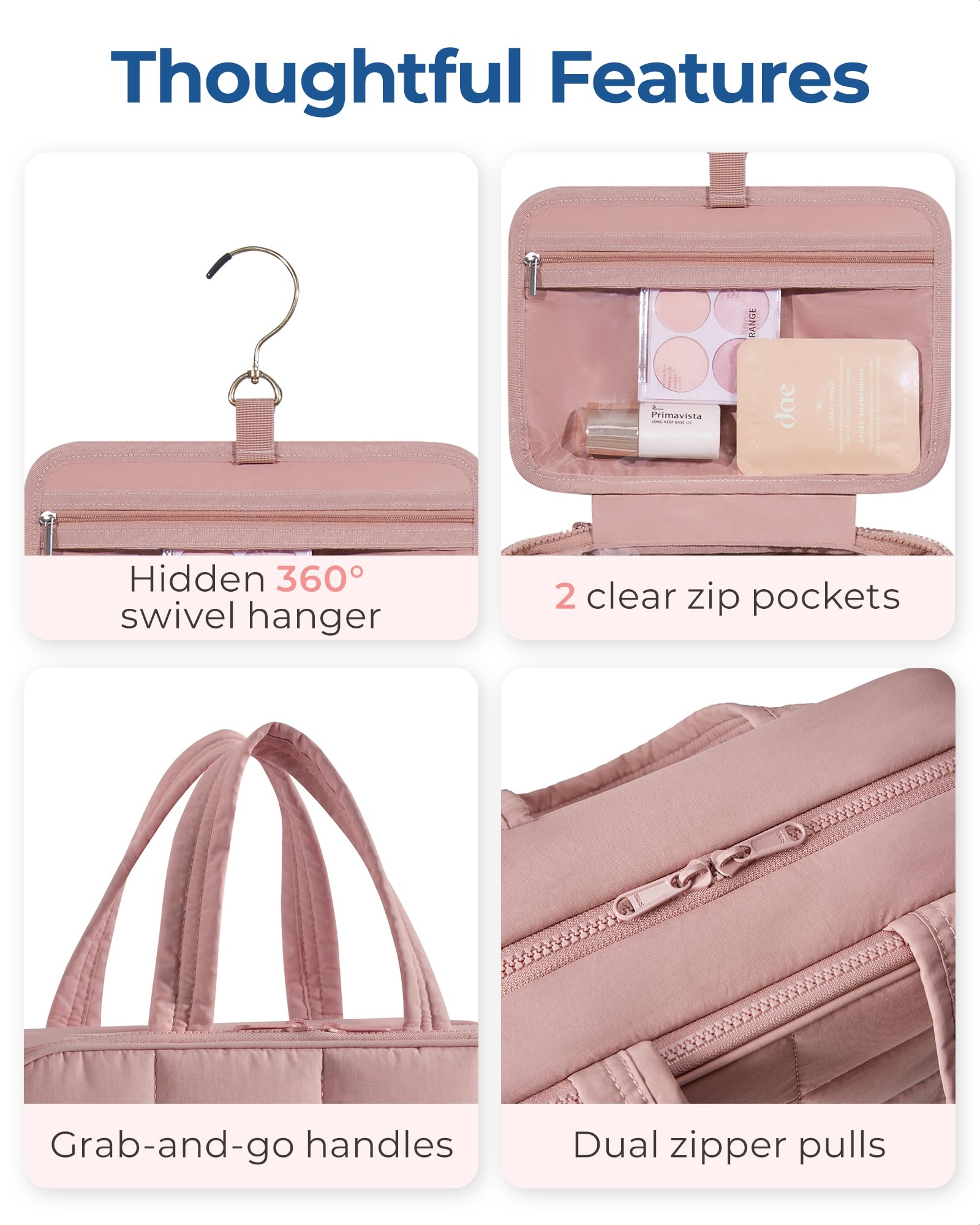 Foto 6 pulgar | Neceser Bagsmart Travel Con Organizador De Joyas, Color Rosa Oscuro - Venta Internacional.