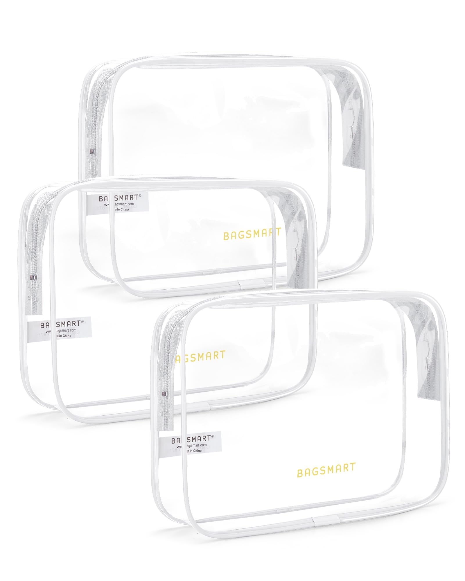 Foto 2 pulgar | Bolsa De Aseo Bagsmart Transparente, 3 Paquetes, Resistente Al Agua Para Mujer - Venta Internacional.