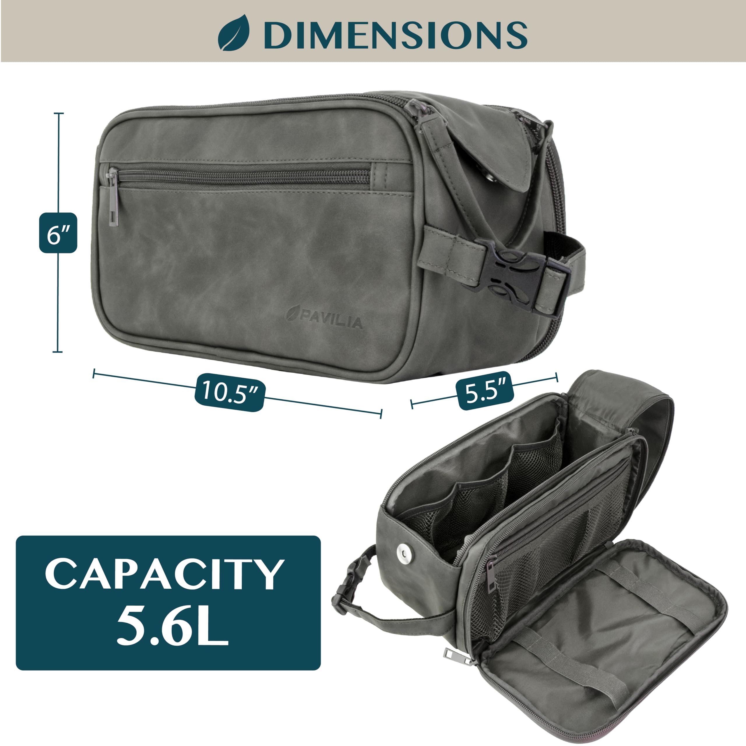 Foto 2 | Neceser Pavilia Travel Essentials Shaving Dopp Kit Para Hombre - Venta Internacional.