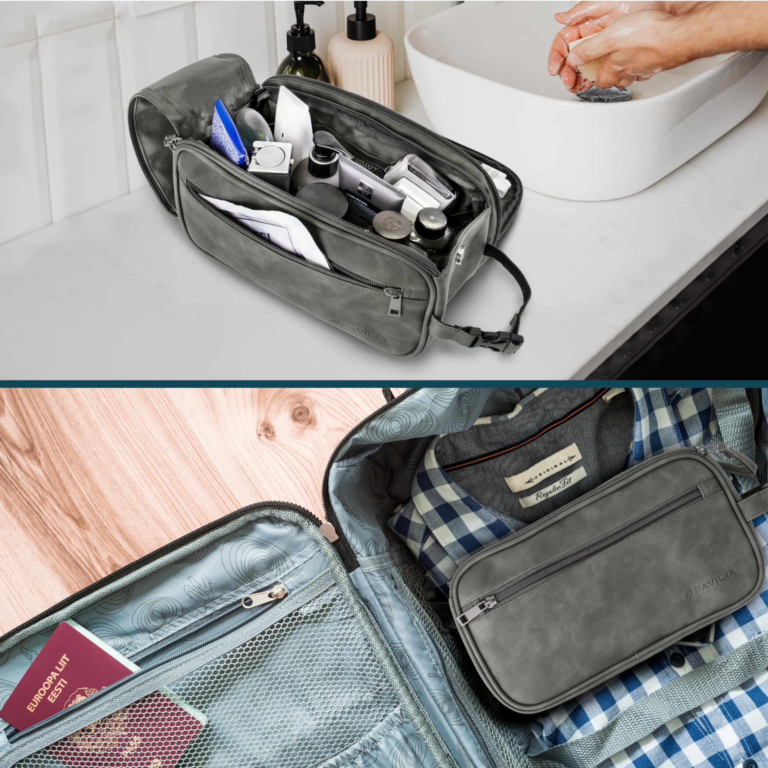 Foto 7 pulgar | Neceser Pavilia Travel Essentials Shaving Dopp Kit Para Hombre - Venta Internacional.