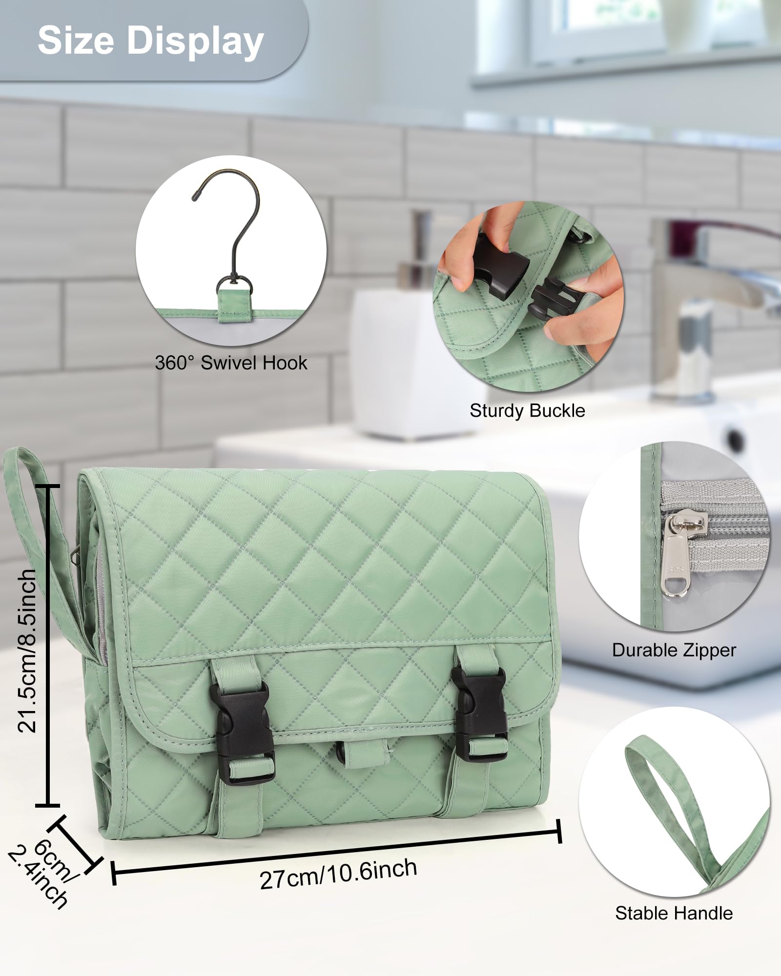 Foto 2 | Neceser Colgante Relavel Travel Impermeable Verde - Venta Internacional.