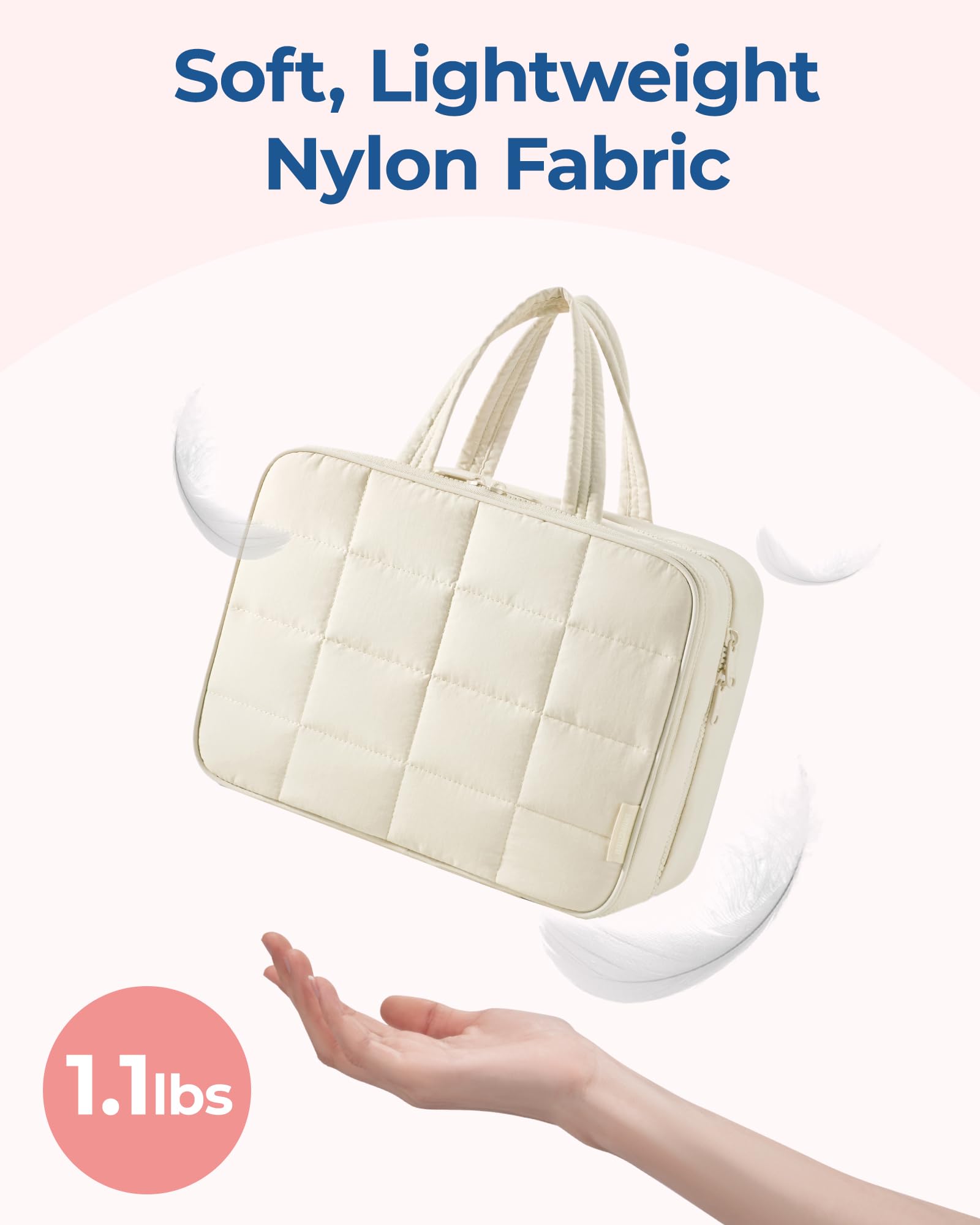 Foto 4 pulgar | Neceser Bagsmart Travel Con Organizador De Joyas, Color Beige - Venta Internacional.