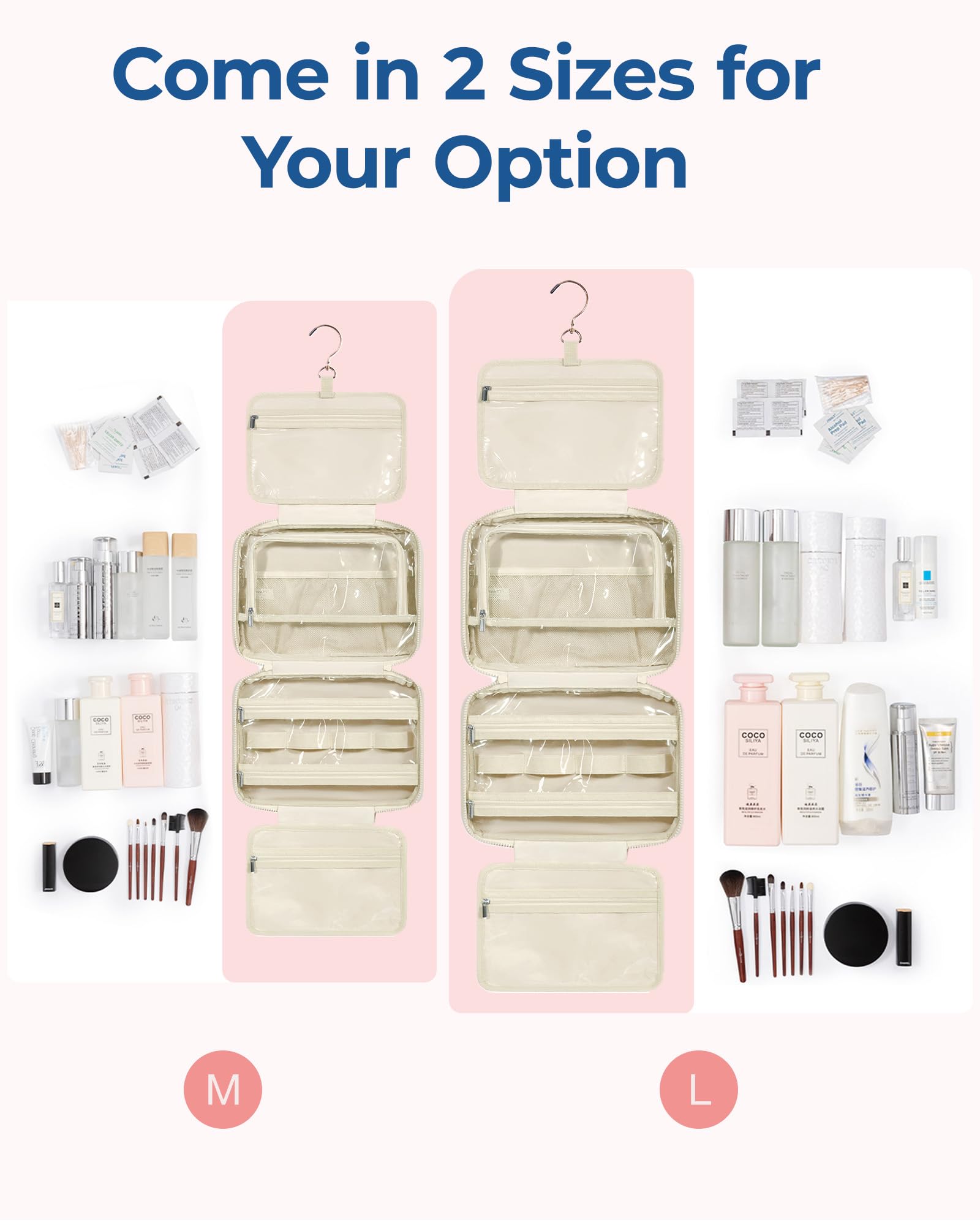 Foto 5 pulgar | Neceser Bagsmart Travel Con Organizador De Joyas, Color Beige - Venta Internacional.