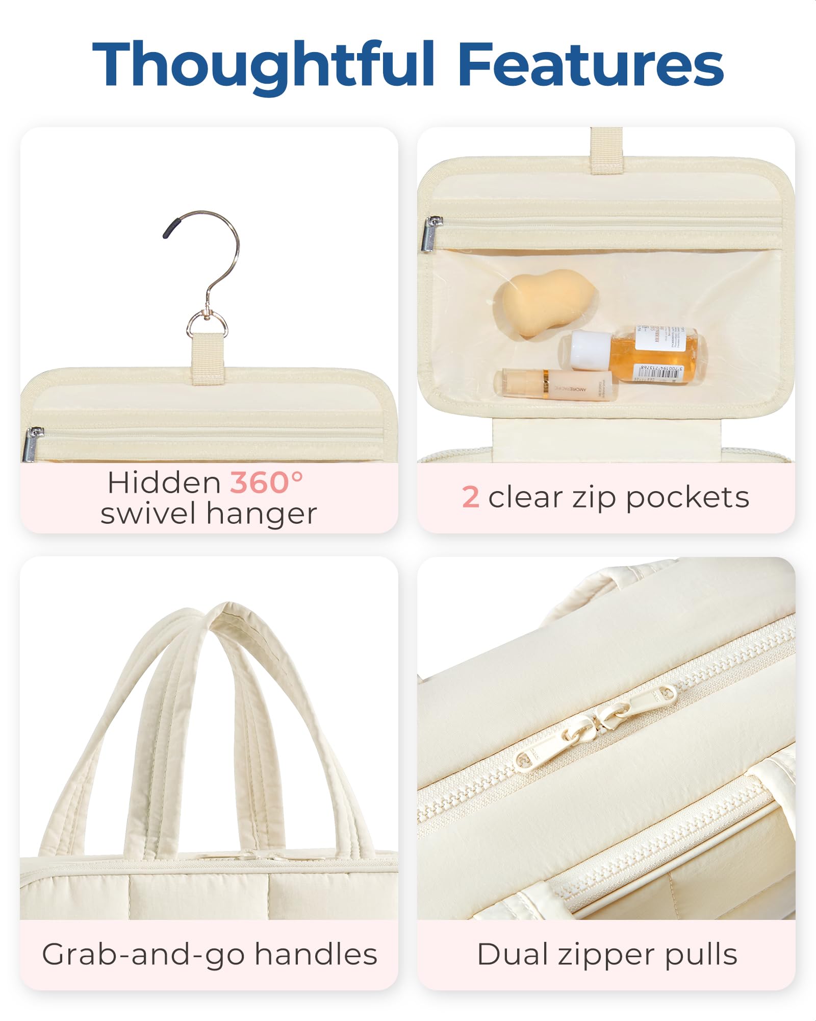 Foto 6 pulgar | Neceser Bagsmart Travel Con Organizador De Joyas, Color Beige - Venta Internacional.
