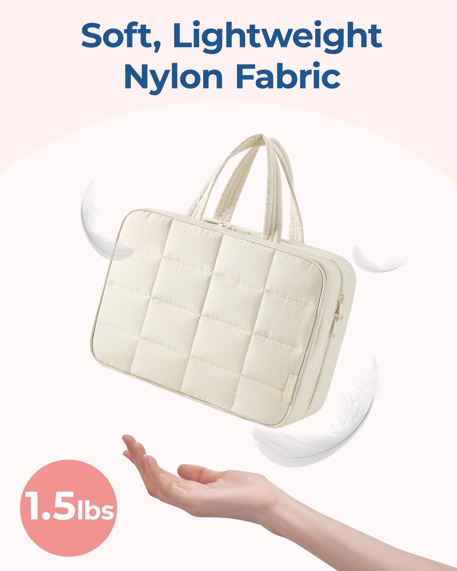 Foto 4 pulgar | Neceser Bagsmart Travel Con Organizador De Joyas, Color Beige - Venta Internacional.