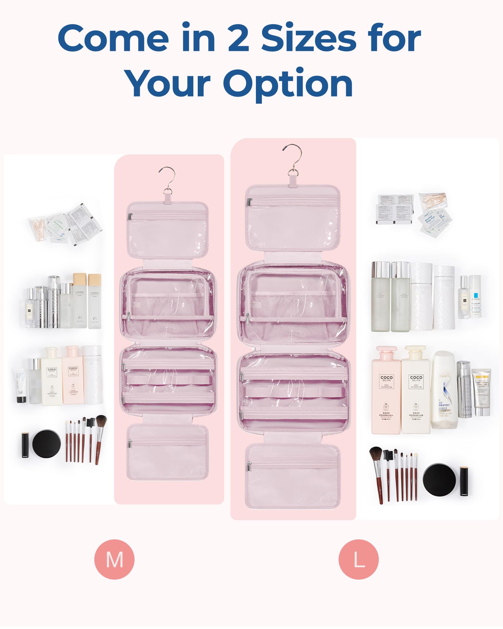 Foto 4 pulgar | Neceser Bagsmart Travel Con Organizador De Joyas Pink-m - Venta Internacional.