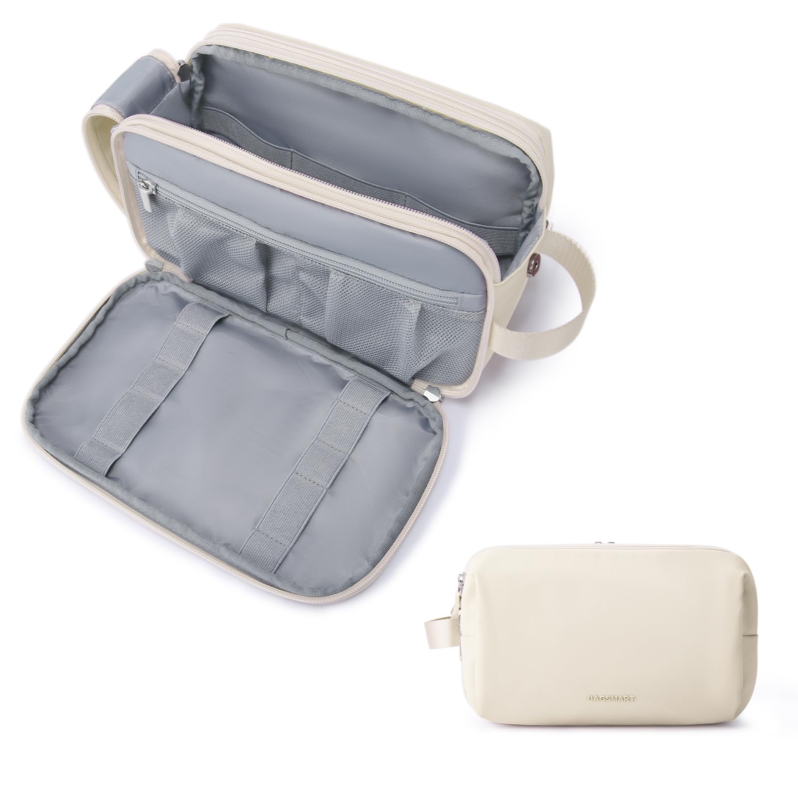 Foto 2 pulgar | Neceser Bagsmart Para Hombre, Organizador De Viajes, Kit Dopp, Color Beige - Venta Internacional.