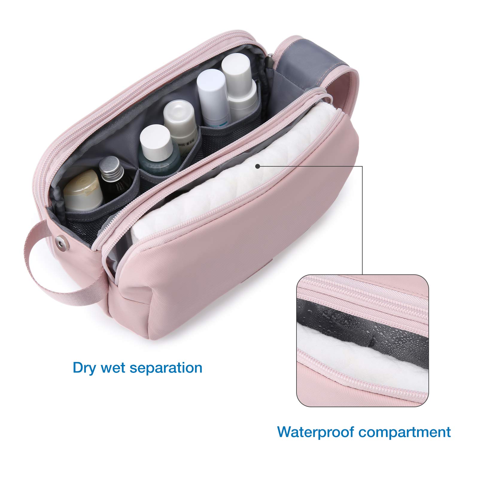 Foto 4 pulgar | Neceser Bagsmart Para Hombre, Organizador De Viajes, Kit Dopp, Color Beige - Venta Internacional.