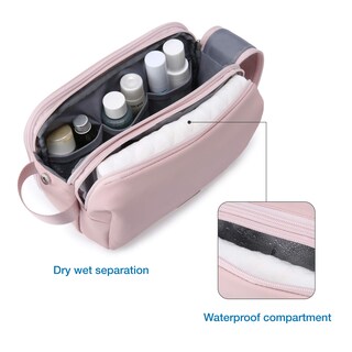 Foto 3 | Neceser Bagsmart Para Hombre, Organizador De Viajes, Kit Dopp, Color Beige - Venta Internacional.