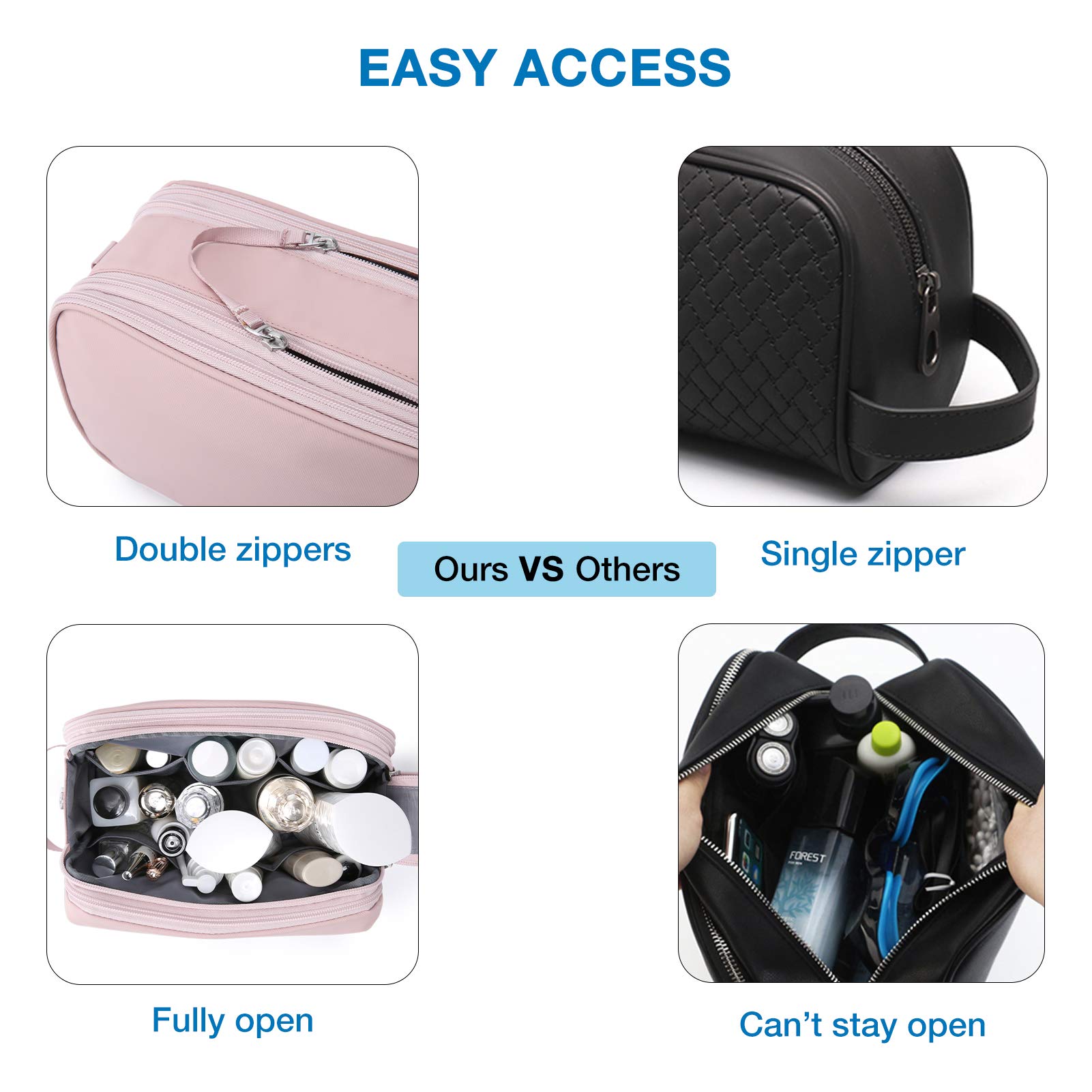 Foto 5 pulgar | Neceser Bagsmart Para Hombre, Organizador De Viajes, Kit Dopp, Color Beige - Venta Internacional.