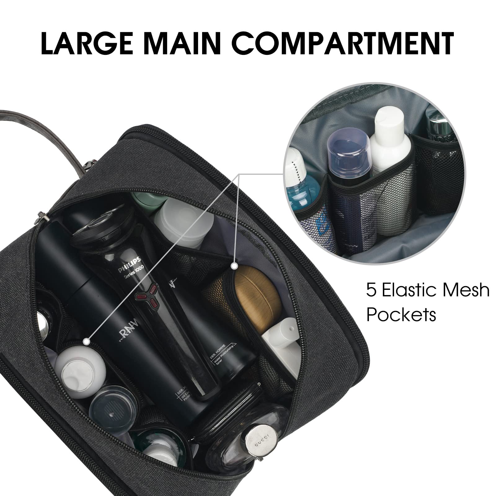 Foto 2 | Neceser De Viaje Wandf Ultrafino Resistente Al Agua Negro - Venta Internacional.