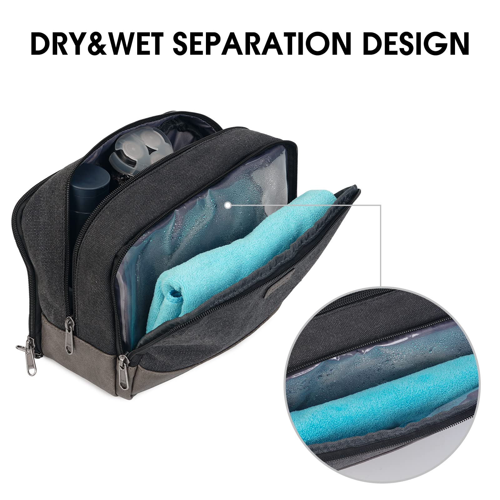 Foto 3 | Neceser De Viaje Wandf Ultrafino Resistente Al Agua Negro - Venta Internacional.