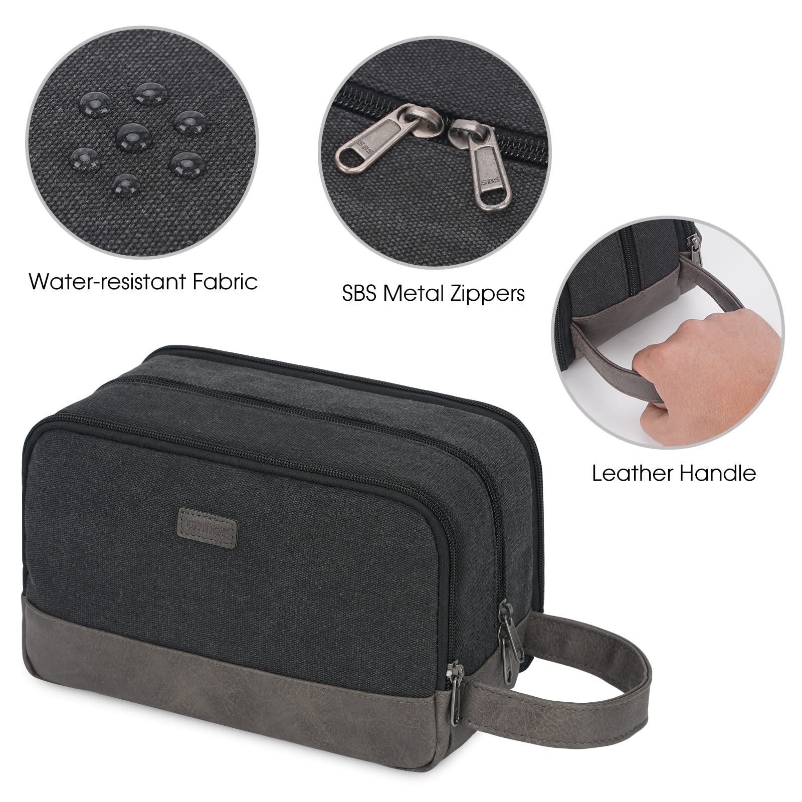 Foto 5 | Neceser De Viaje Wandf Ultrafino Resistente Al Agua Negro - Venta Internacional.