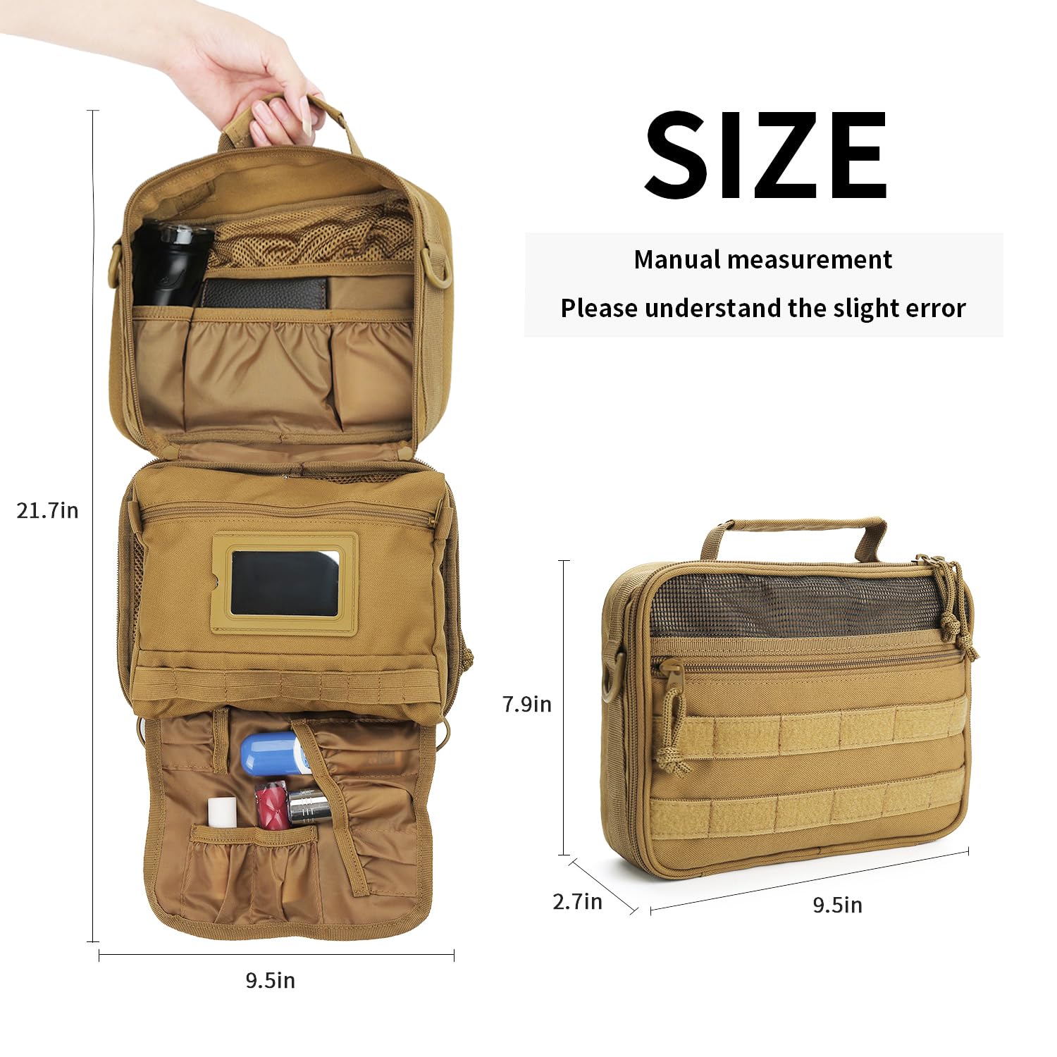 Foto 4 | Neceser Smont Tactical Para Hombre, Kit Dopp De Viaje, Color Marrón - Venta Internacional.