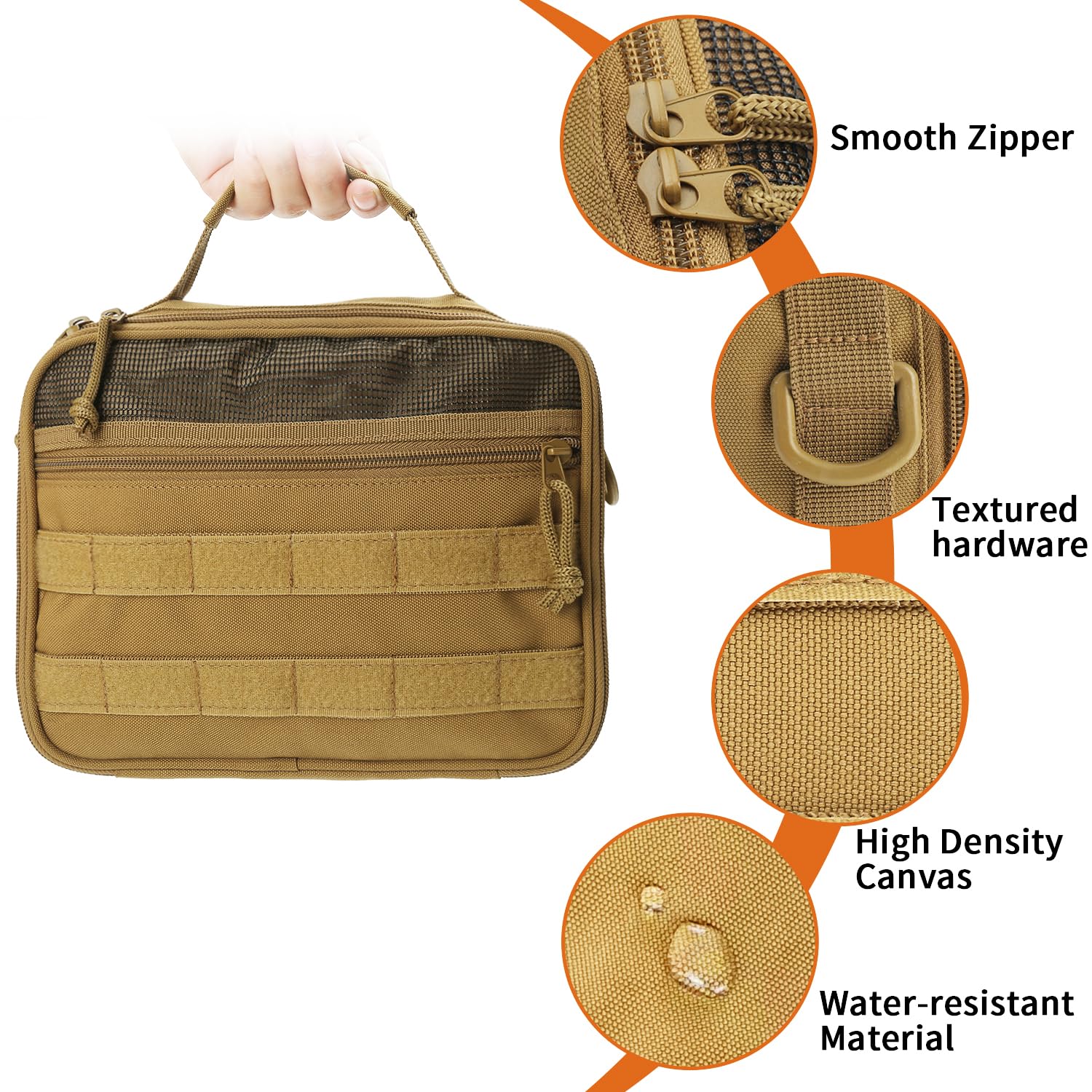 Foto 6 pulgar | Neceser Smont Tactical Para Hombre, Kit Dopp De Viaje, Color Marrón - Venta Internacional.