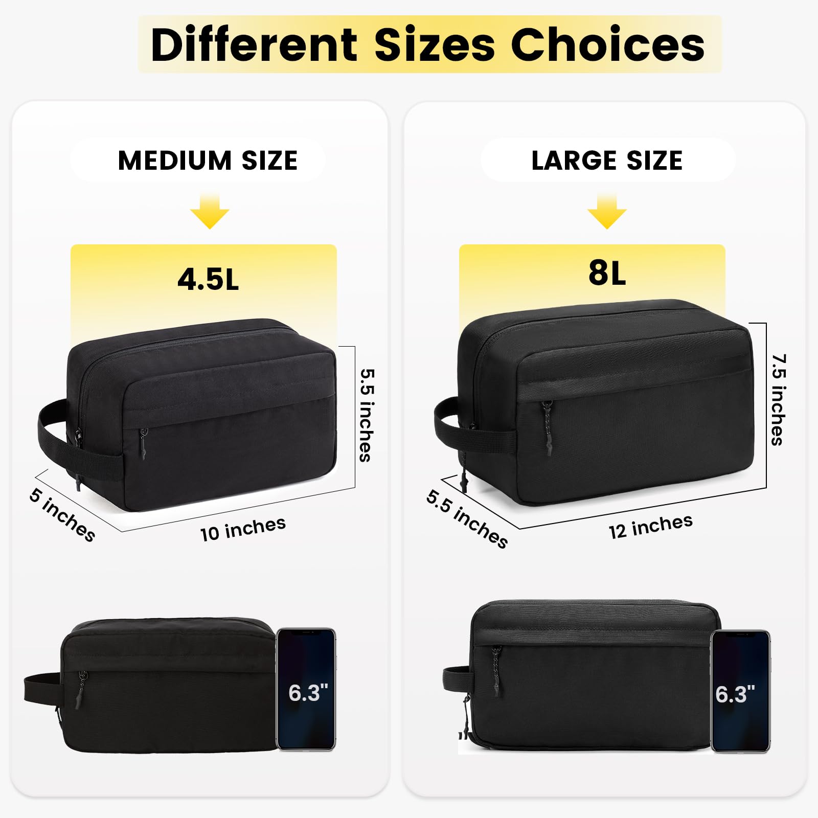 Foto 2 | Neceser De Viaje Vorspack Para Hombre Resistente Al Agua, Color Negro - Venta Internacional.
