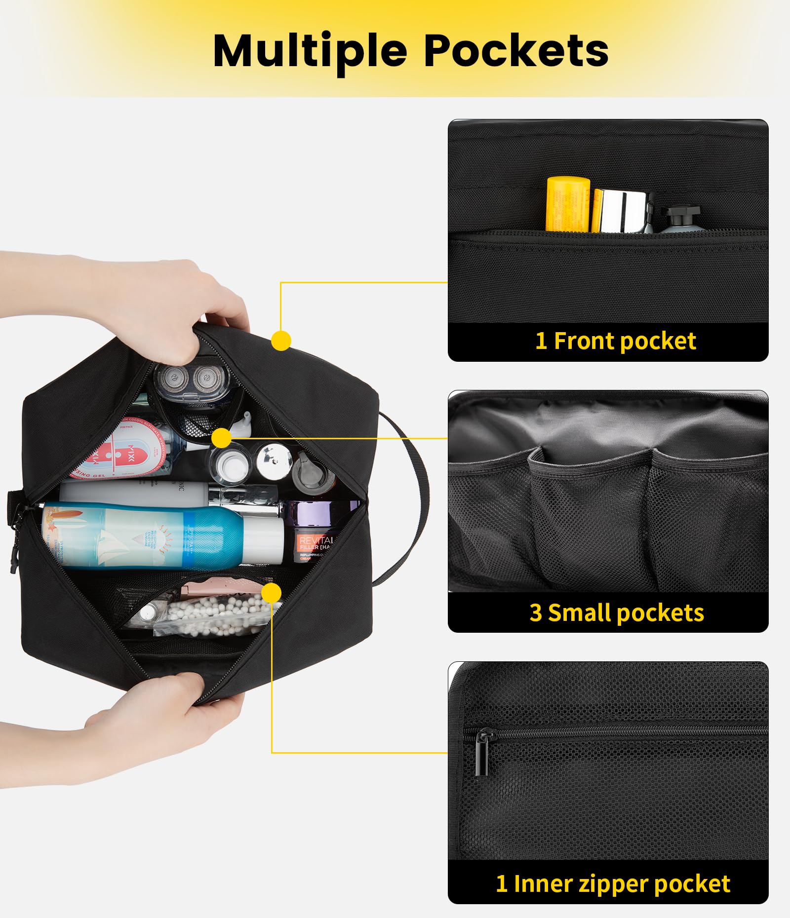 Foto 4 pulgar | Neceser De Viaje Vorspack Para Hombre Resistente Al Agua, Color Negro - Venta Internacional.