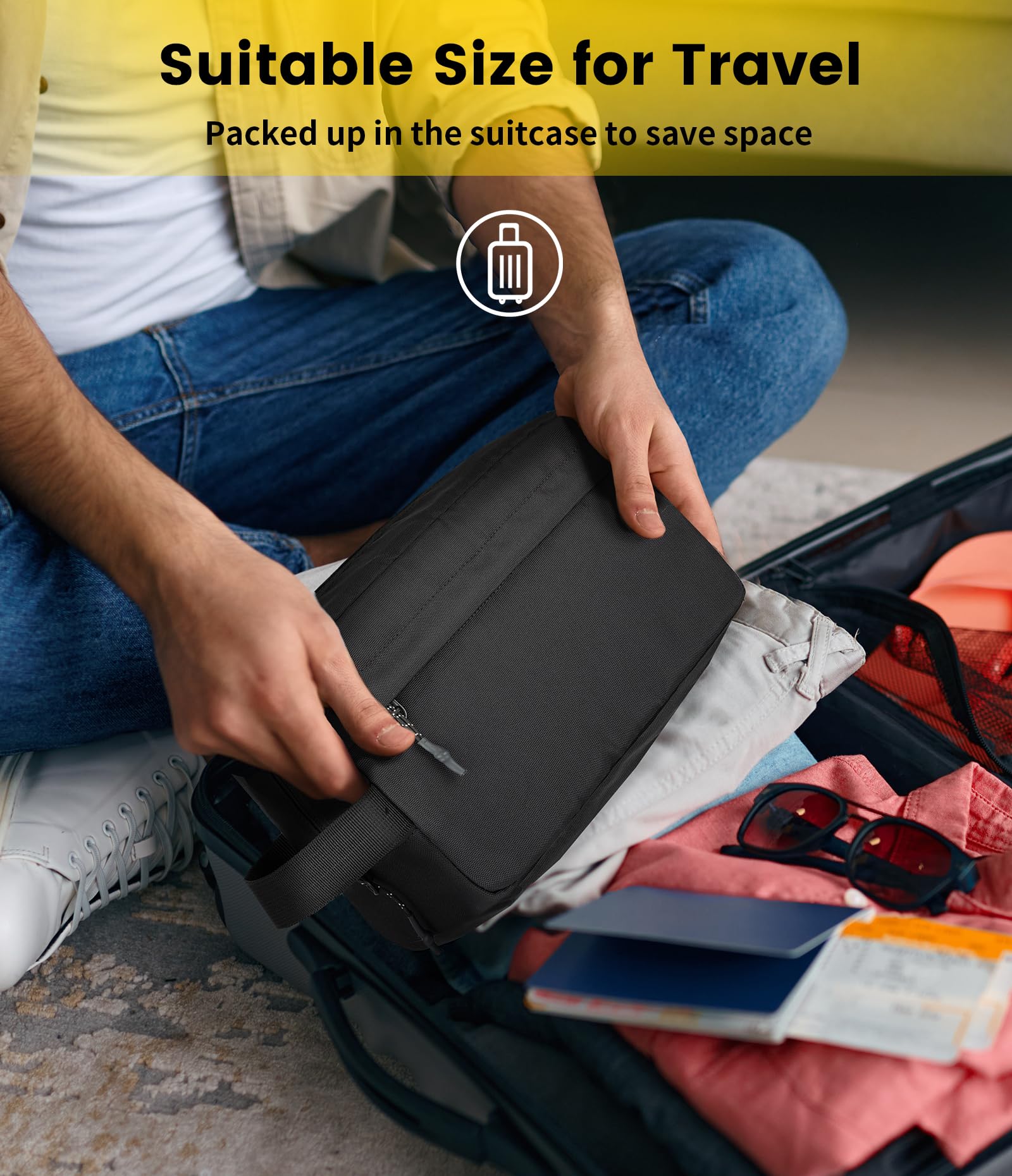 Foto 8 pulgar | Neceser De Viaje Vorspack Para Hombre Resistente Al Agua, Color Negro - Venta Internacional.