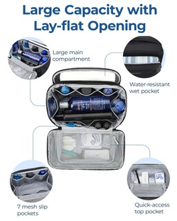 Foto 2 | Neceser Bagsmart Para Hombre Resistente Al Agua - Negro - Venta Internacional.
