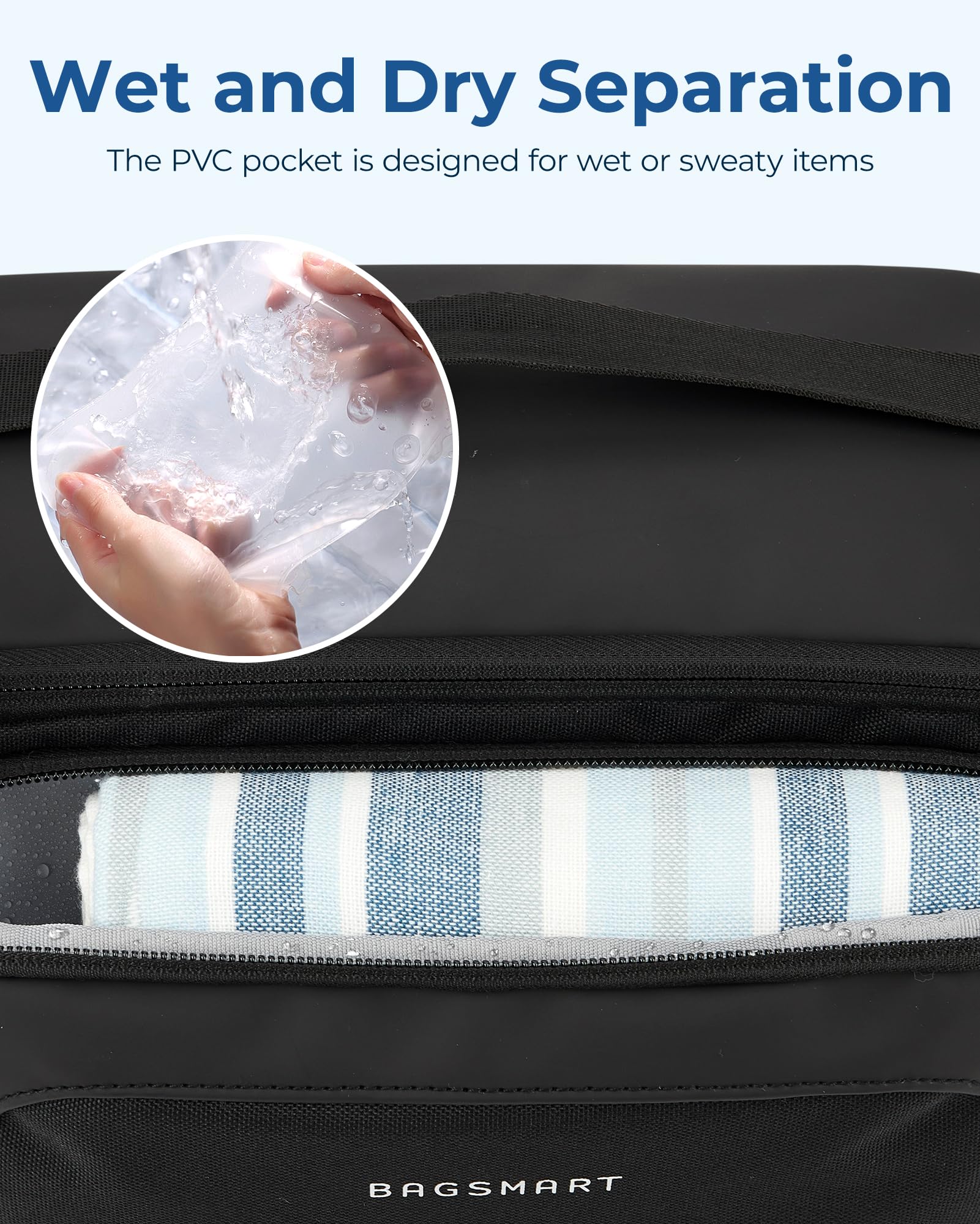 Foto 5 pulgar | Neceser Bagsmart Para Hombre Resistente Al Agua - Negro - Venta Internacional.