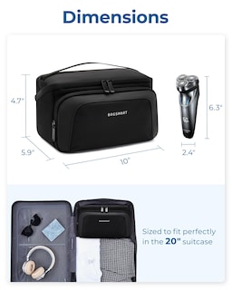 Foto 6 | Neceser Bagsmart Para Hombre Resistente Al Agua - Negro - Venta Internacional.