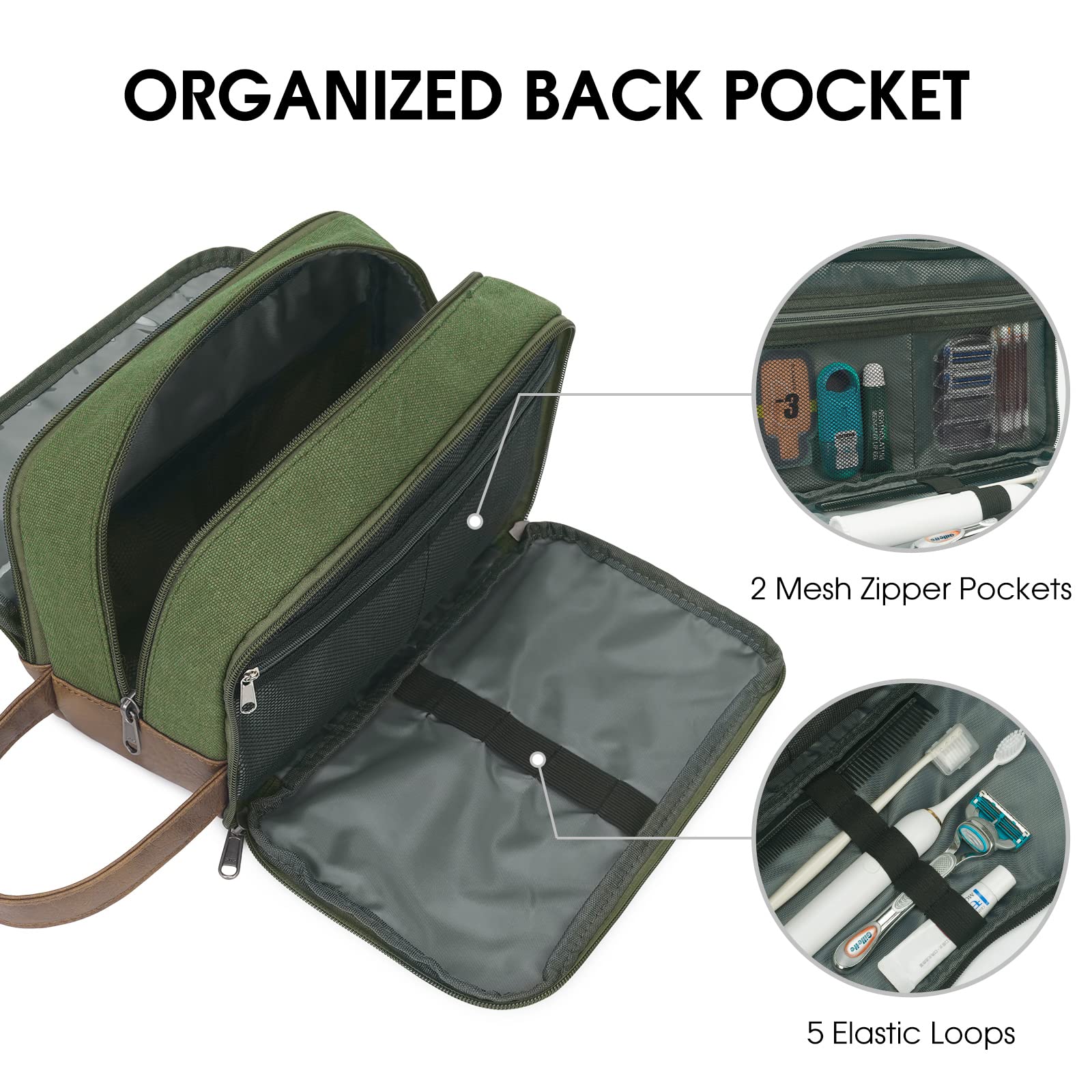 Foto 4 | Neceser De Viaje Wandf Ultrafino Resistente Al Agua Verde - Venta Internacional.