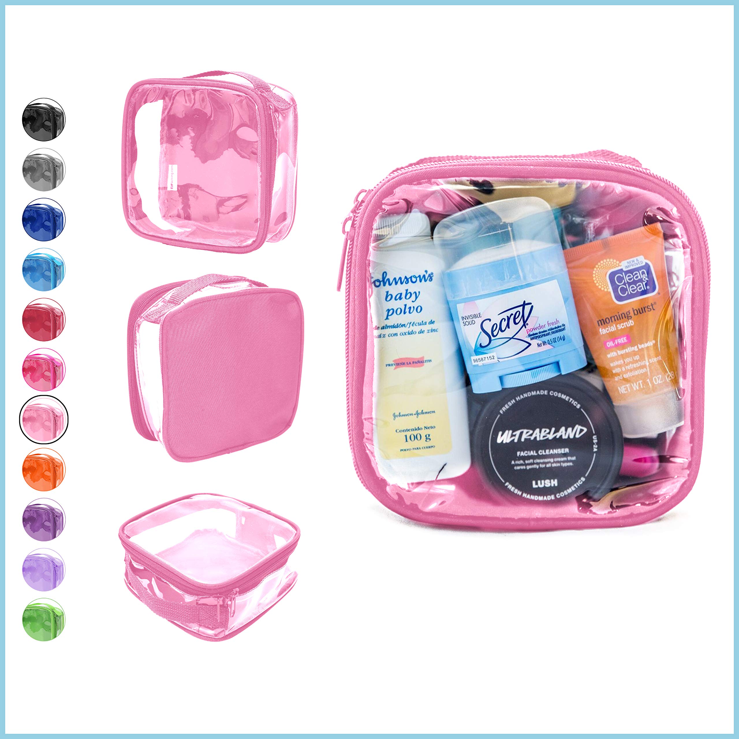 Foto 3 pulgar | Neceser De Viaje Ezpacking Transparente Aprobado Por La Tsa 3-1-1 (rosa) - Venta Internacional.