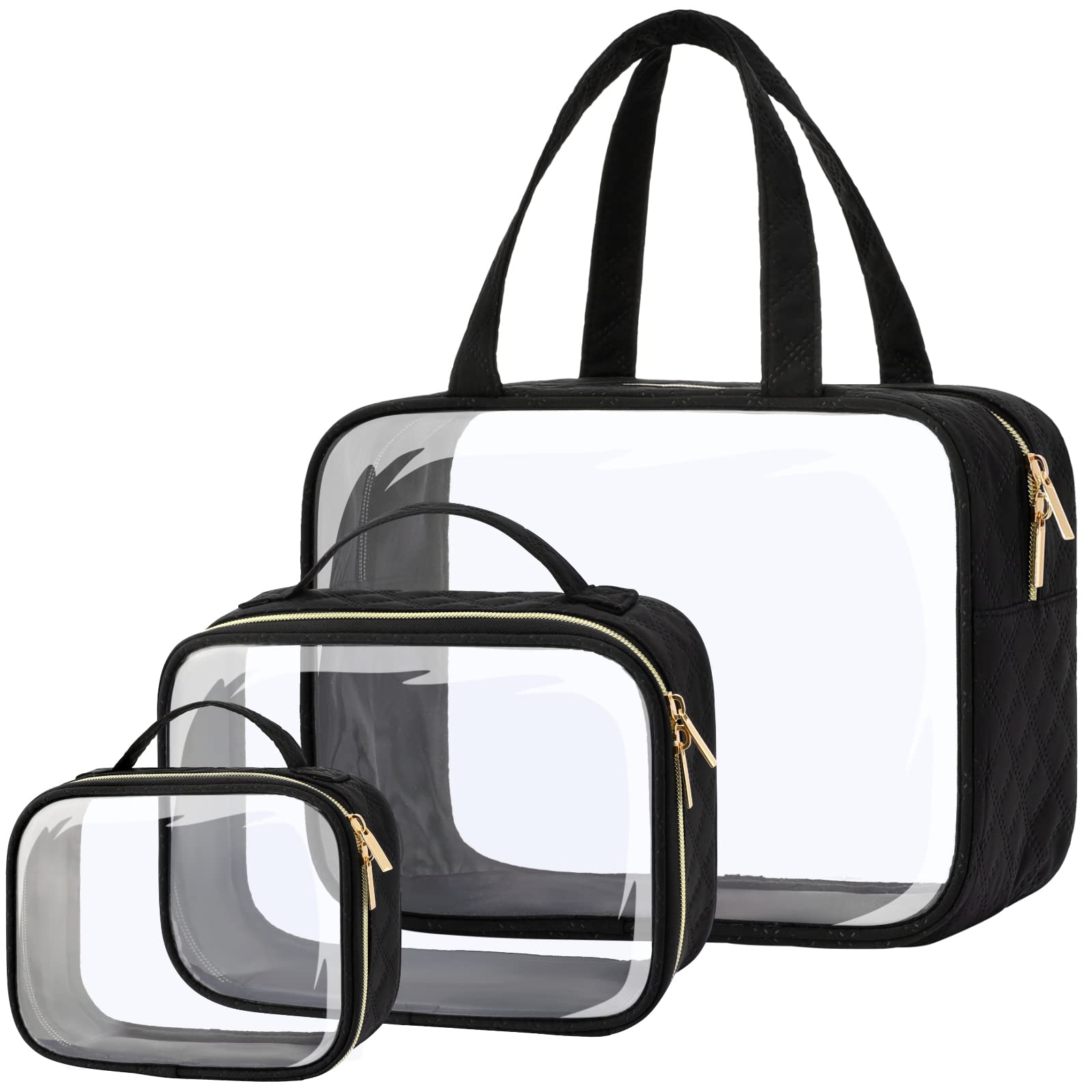 Foto 2 pulgar | Bolsas De Aseo Packism Clear, Paquete De 3 Con Asa, Impermeables, Negras - Venta Internacional.
