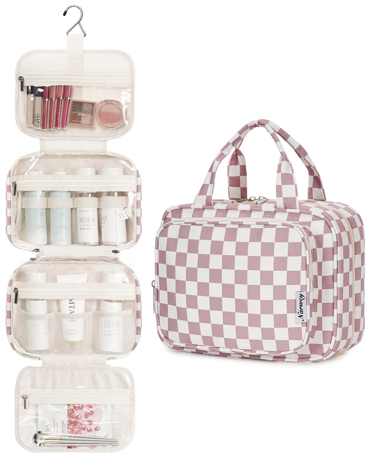 Foto 3 pulgar | Neceser Colgante Narwey Para Mujer Travel Dusty Rose - Venta Internacional.