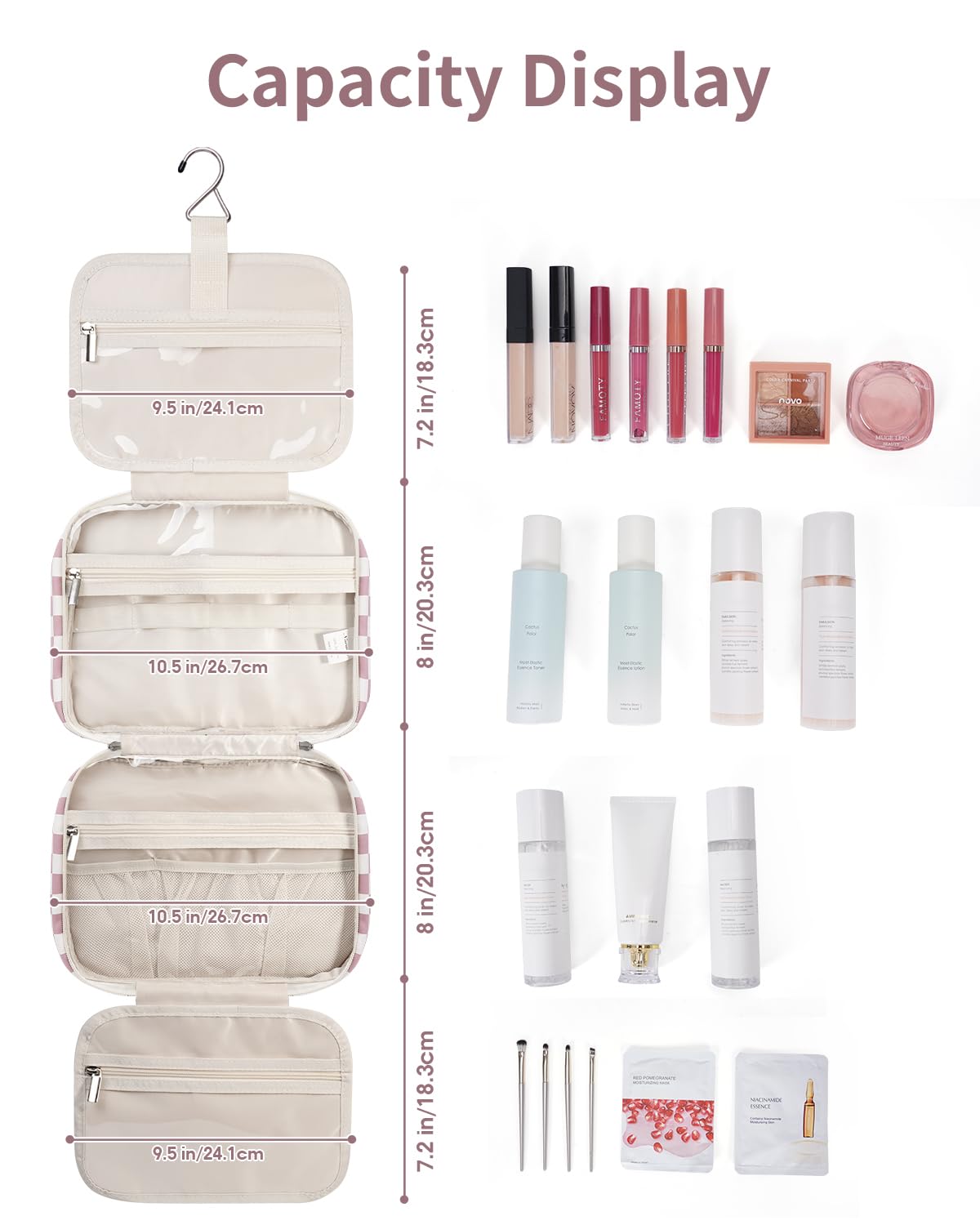 Foto 5 pulgar | Neceser Colgante Narwey Para Mujer Travel Dusty Rose - Venta Internacional.