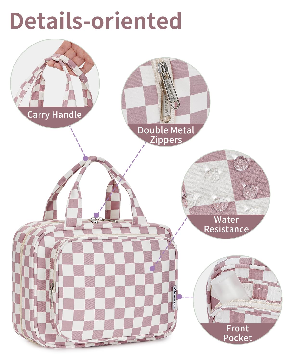 Foto 6 pulgar | Neceser Colgante Narwey Para Mujer Travel Dusty Rose - Venta Internacional.