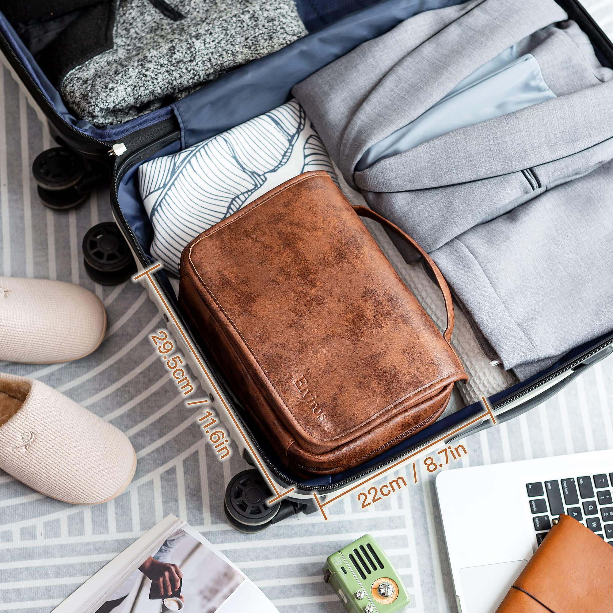 Foto 7 | Neceser Elviros Para Colgar, Extraíble, De Viaje, Piel Sintética - Venta Internacional.