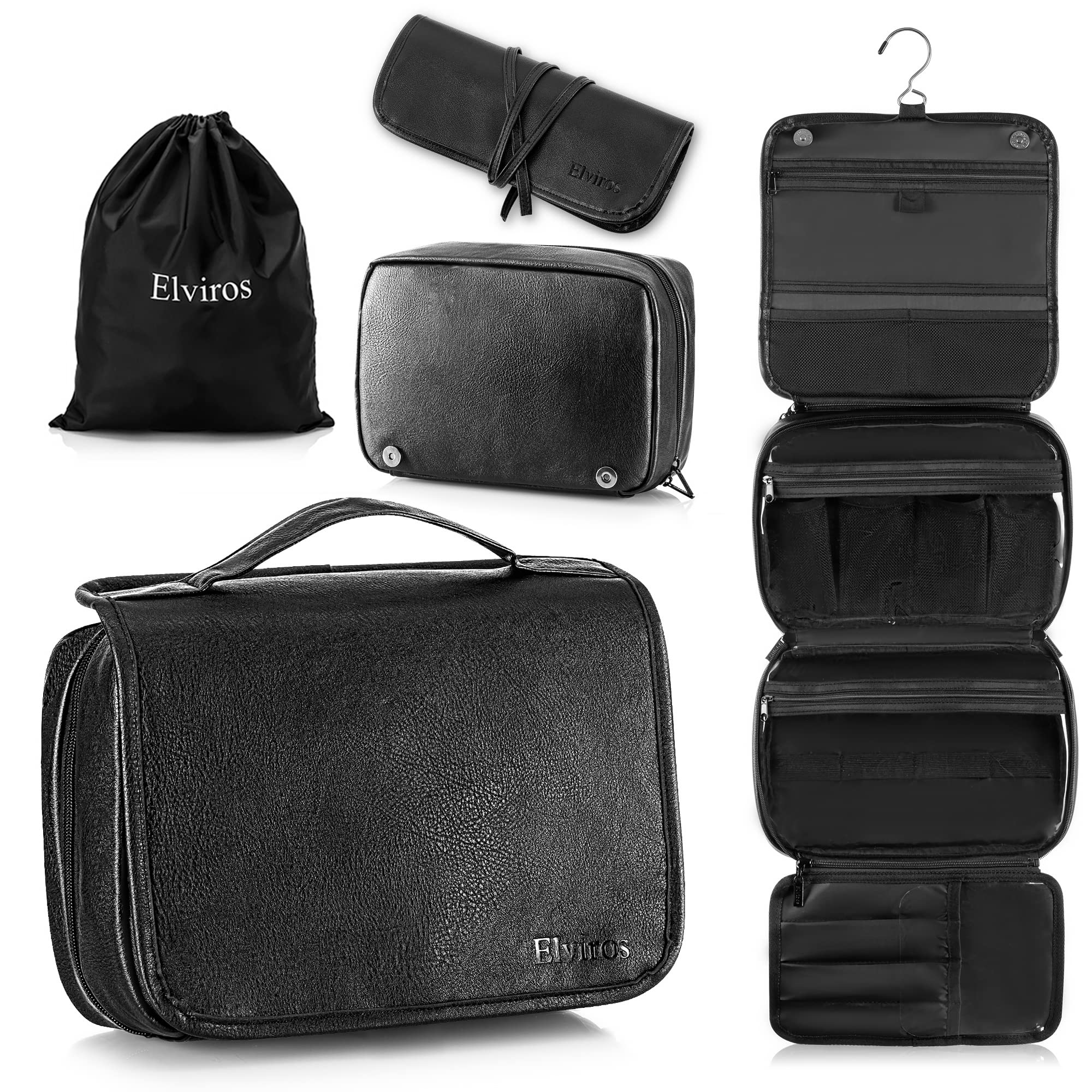 Foto 1 | Neceser Elviros Para Colgar, Extraíble, De Viaje, Piel Sintética - Venta Internacional.