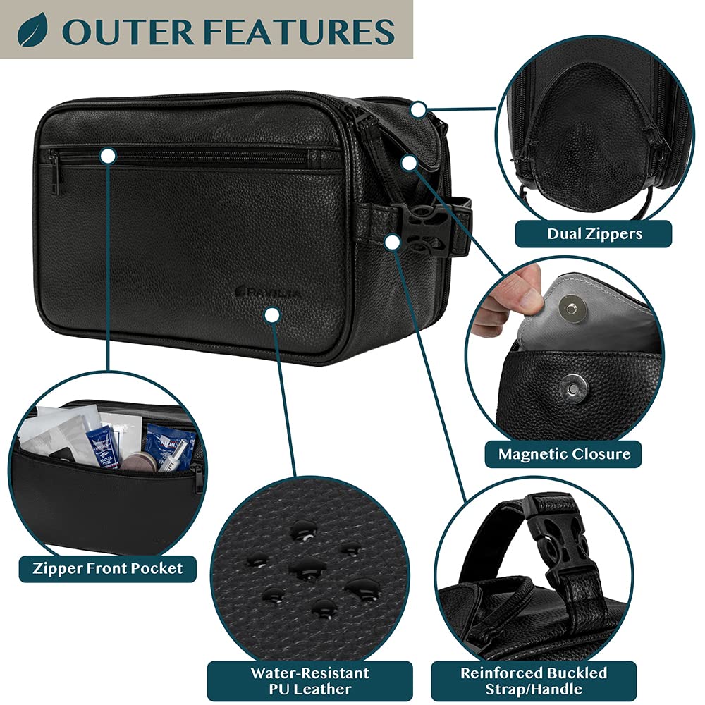 Foto 4 pulgar | Neceser Pavilia Travel Essentials Shaving Dopp Kit Negro - Venta Internacional.