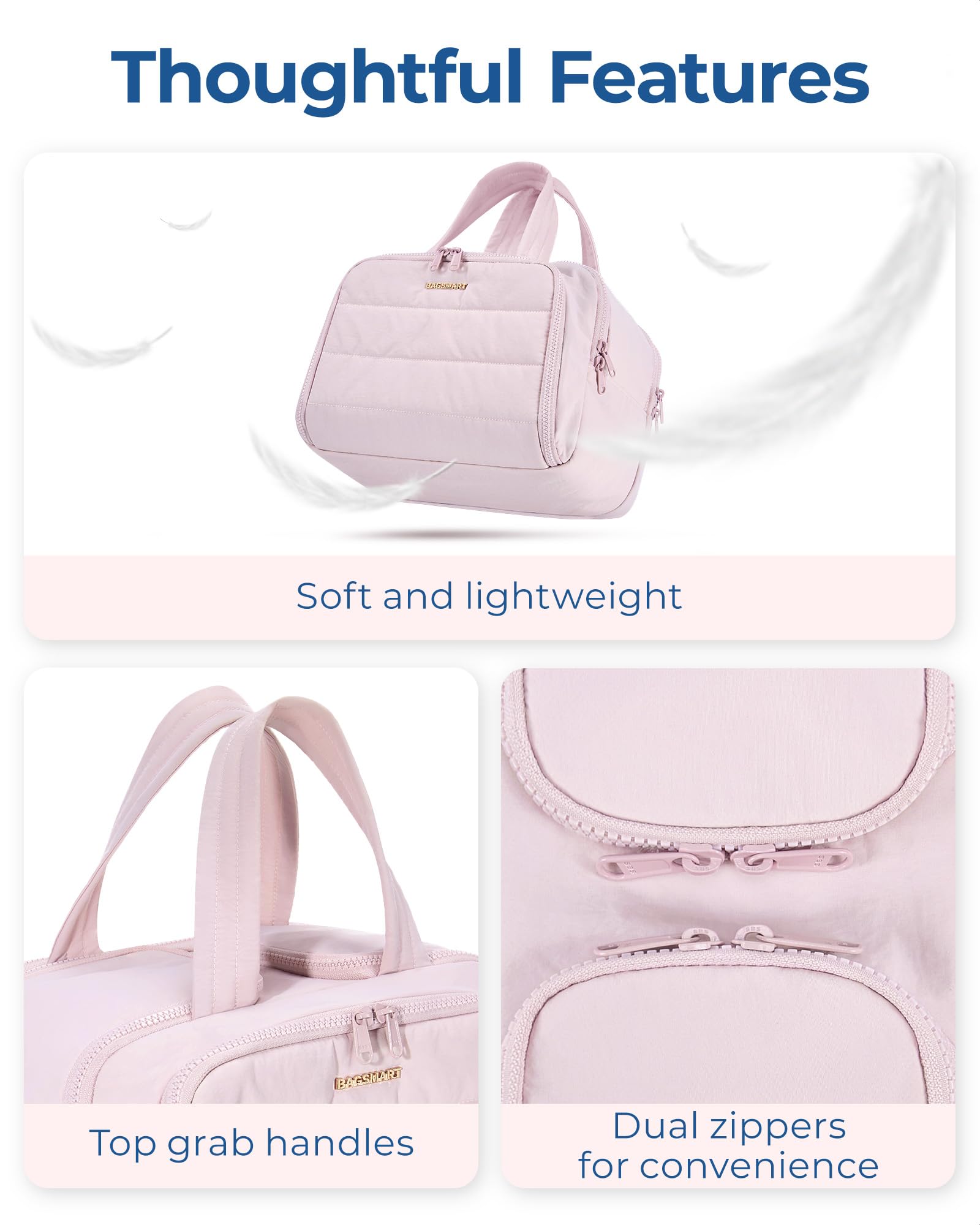 Foto 3 pulgar | Neceser Bagsmart Travel Ligero Grande Rosa Para Mujer - Venta Internacional.