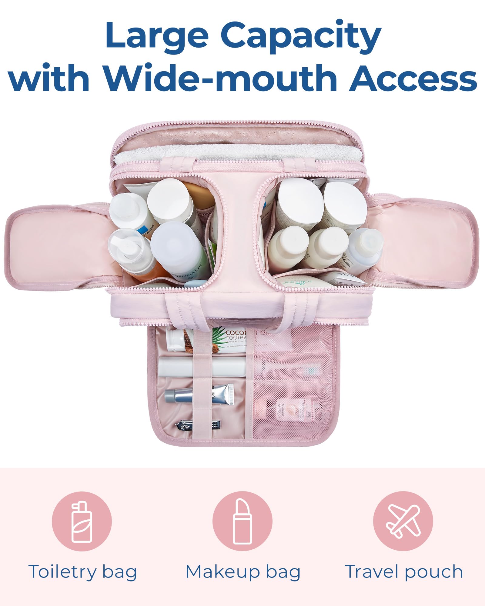 Foto 4 pulgar | Neceser Bagsmart Travel Ligero Grande Rosa Para Mujer - Venta Internacional.