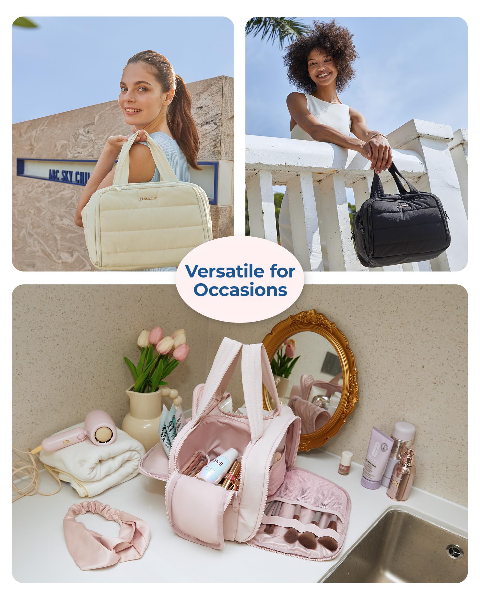 Foto 8 pulgar | Neceser Bagsmart Travel Ligero Grande Rosa Para Mujer - Venta Internacional.