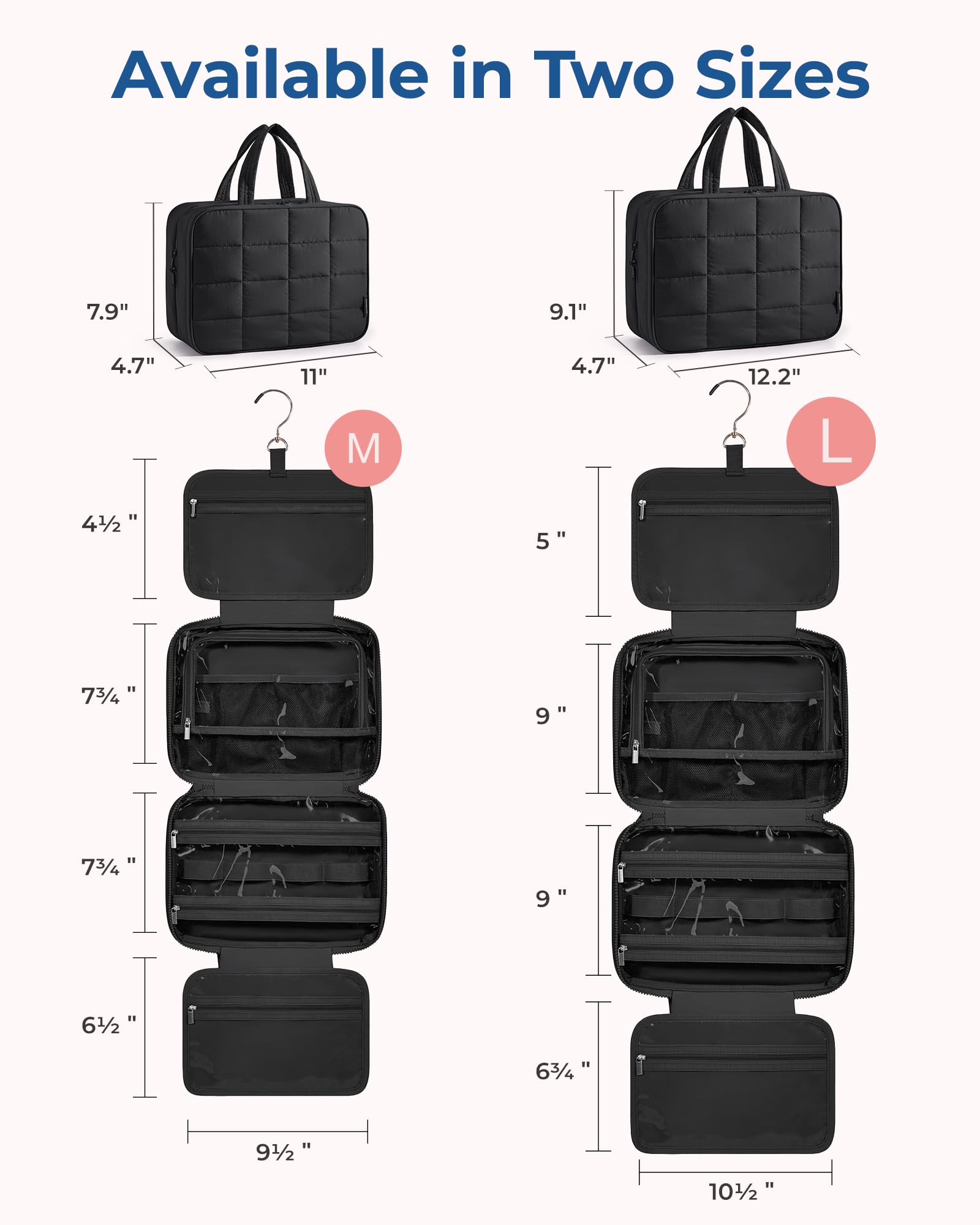 Foto 7 pulgar | Neceser Bagsmart Travel Con Organizador De Joyas Negro - Venta Internacional.