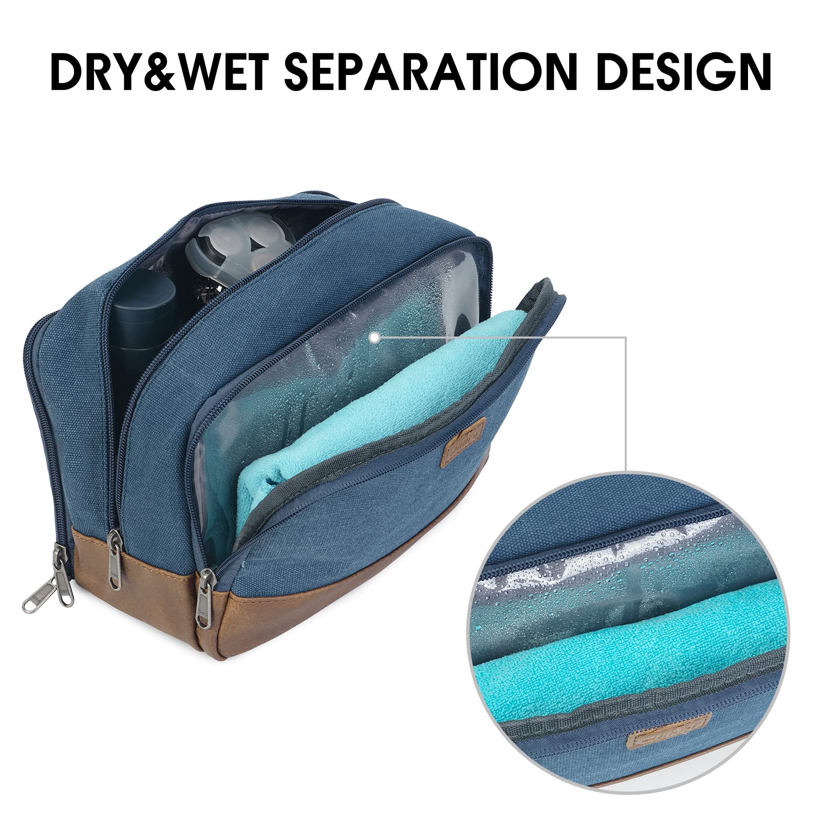 Foto 3 | Neceser De Viaje Wandf Ultrafino Resistente Al Agua Azul - Venta Internacional.
