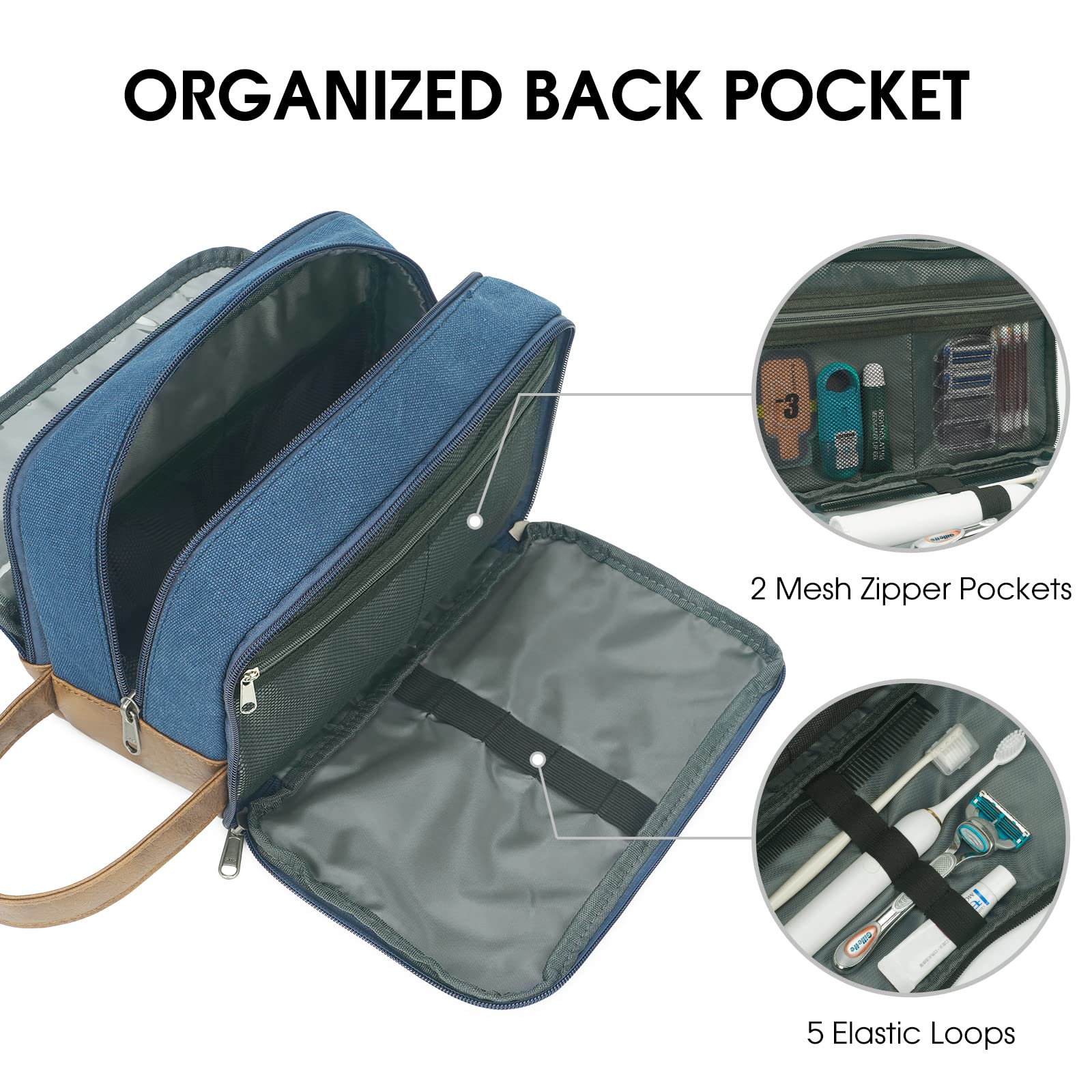 Foto 4 | Neceser De Viaje Wandf Ultrafino Resistente Al Agua Azul - Venta Internacional.