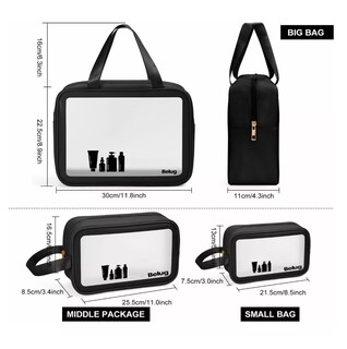 Foto 2 | Estuches De Maquillaje Bolsa Cosmetiquera Set 3 Neceser, Belugnegro