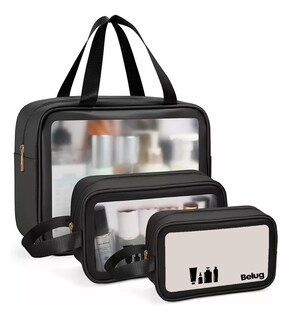 Foto 5 | Estuches De Maquillaje Bolsa Cosmetiquera Set 3 Neceser, Belugnegro
