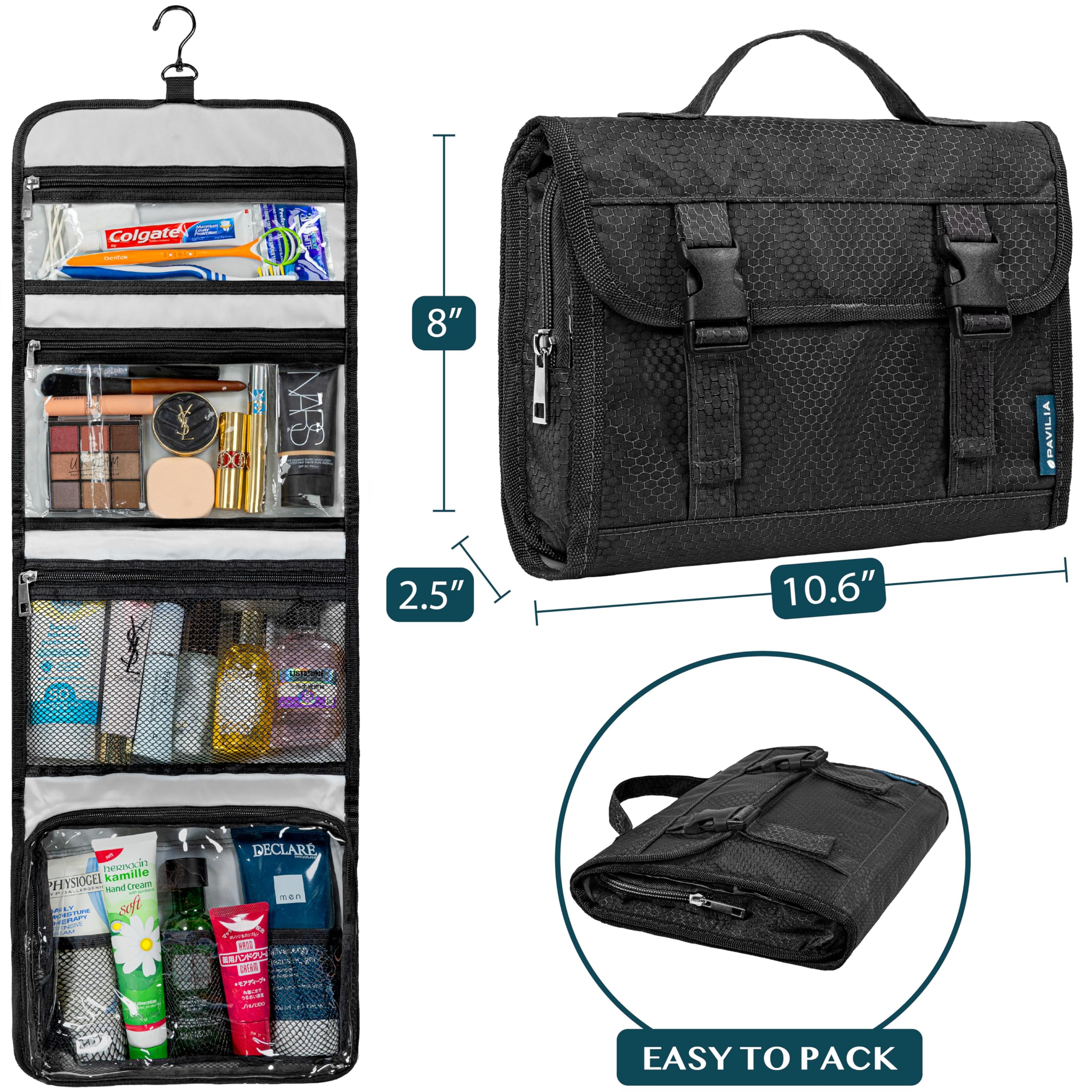 Foto 2 | Cosmetiquera Negra Pavilia-Venta Internacional