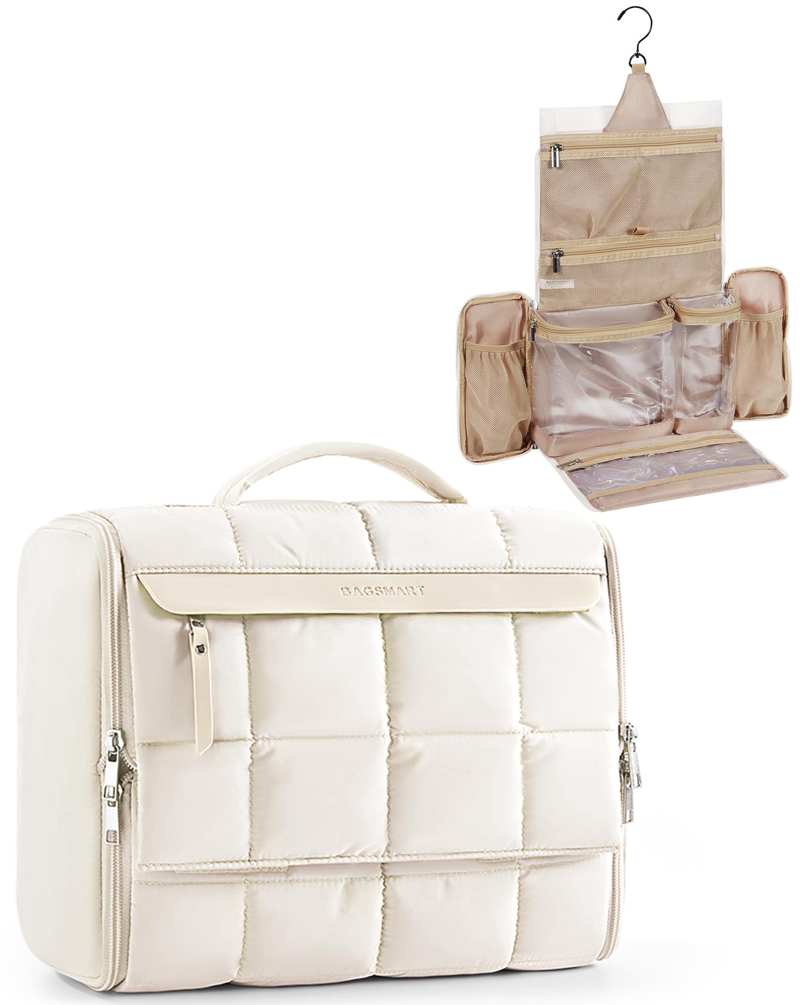 Foto 2 pulgar | Neceser de Viaje Bagsmart Beige para Mujer- Venta Internacional