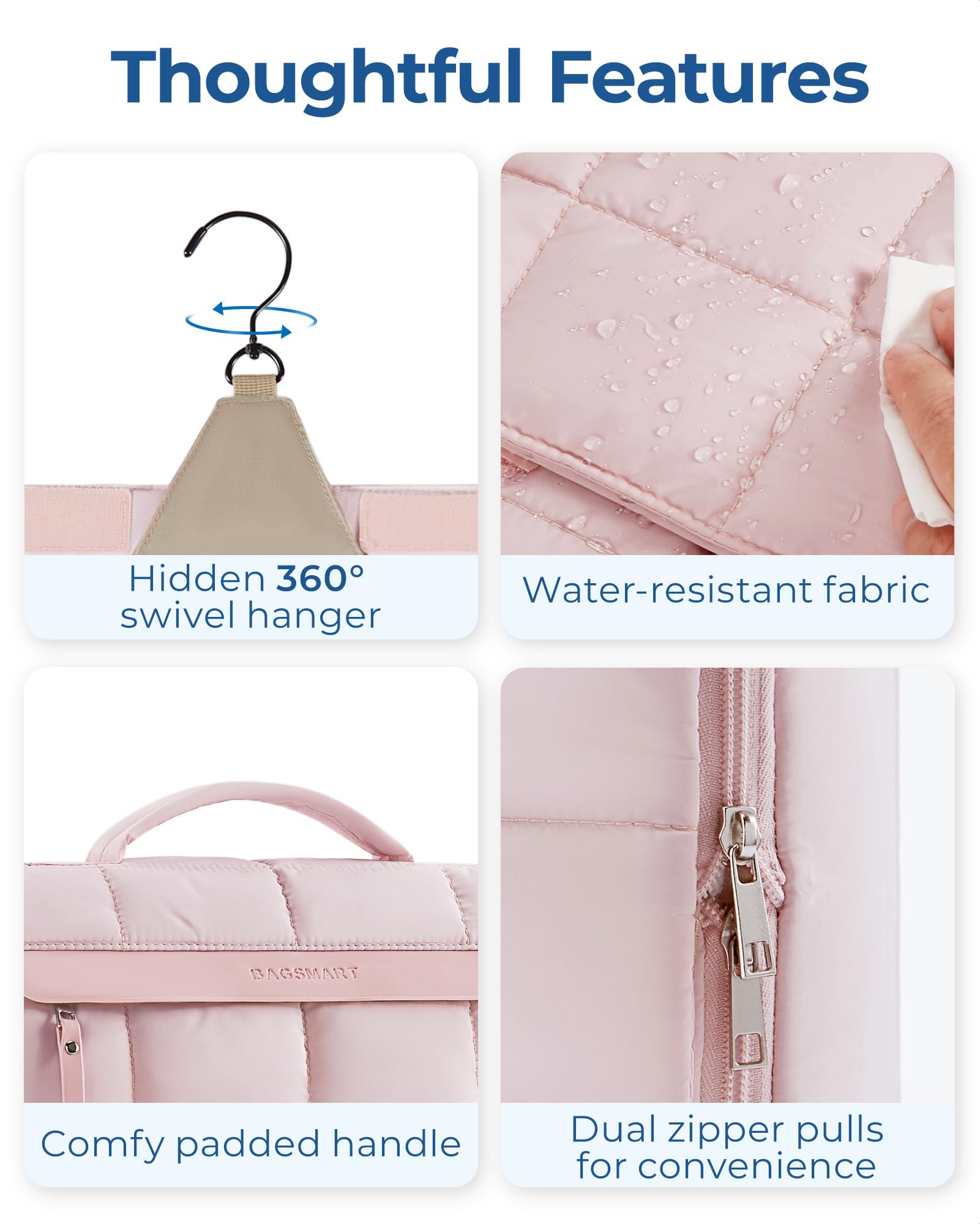 Foto 6 pulgar | Neceser de Viaje Bagsmart Beige para Mujer- Venta Internacional