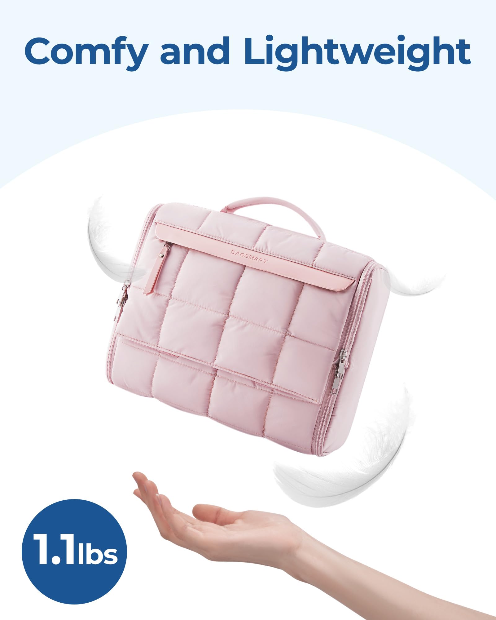 Foto 8 pulgar | Neceser de Viaje Bagsmart Beige para Mujer- Venta Internacional
